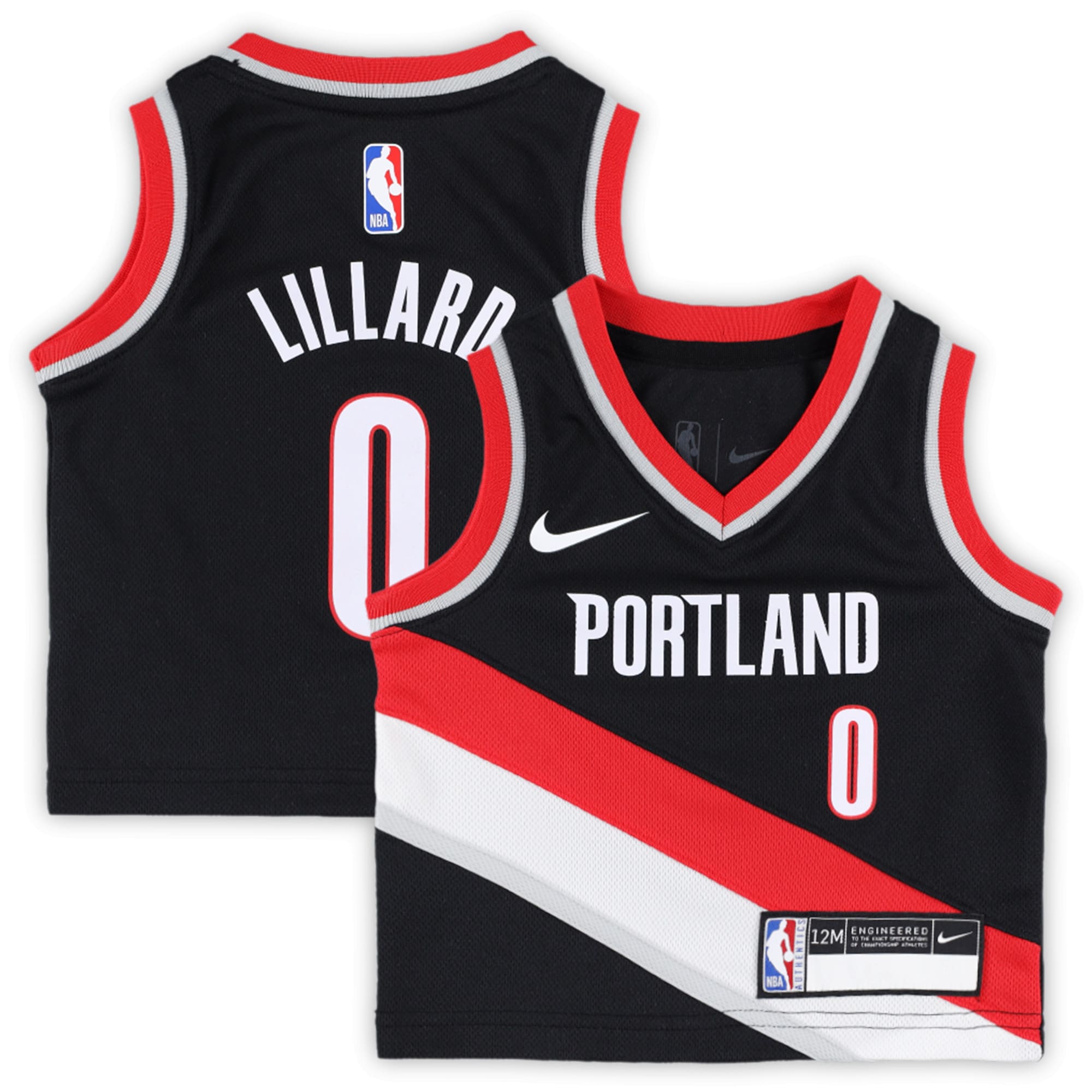 Damian Lillard Portland Trail Blazers Nike Infant Swingman Player Jersey - Icon Edition - Black - vstockx