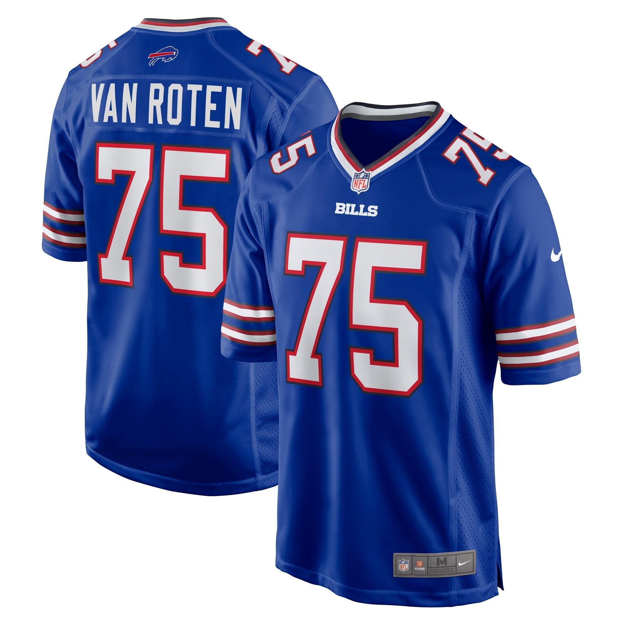 Men's Nike Greg Van Roten Royal Buffalo Bills Game Player Jersey - vstockx
