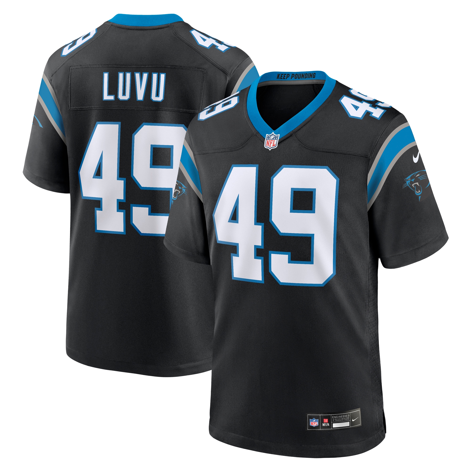 Frankie Luvu Carolina Panthers Nike Team Game Jersey - Black - vstockx
