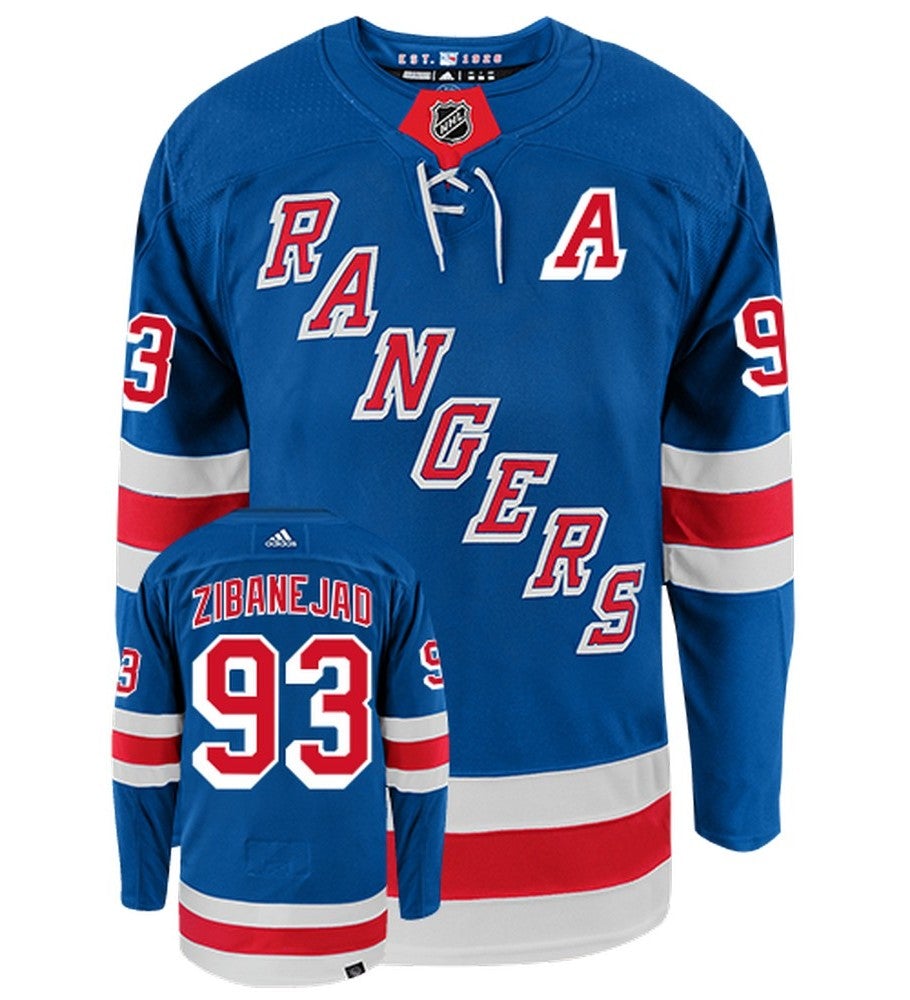 Mika Zibanejad New York Rangers Adidas Primegreen Authentic NHL Hockey Jersey - vstockx