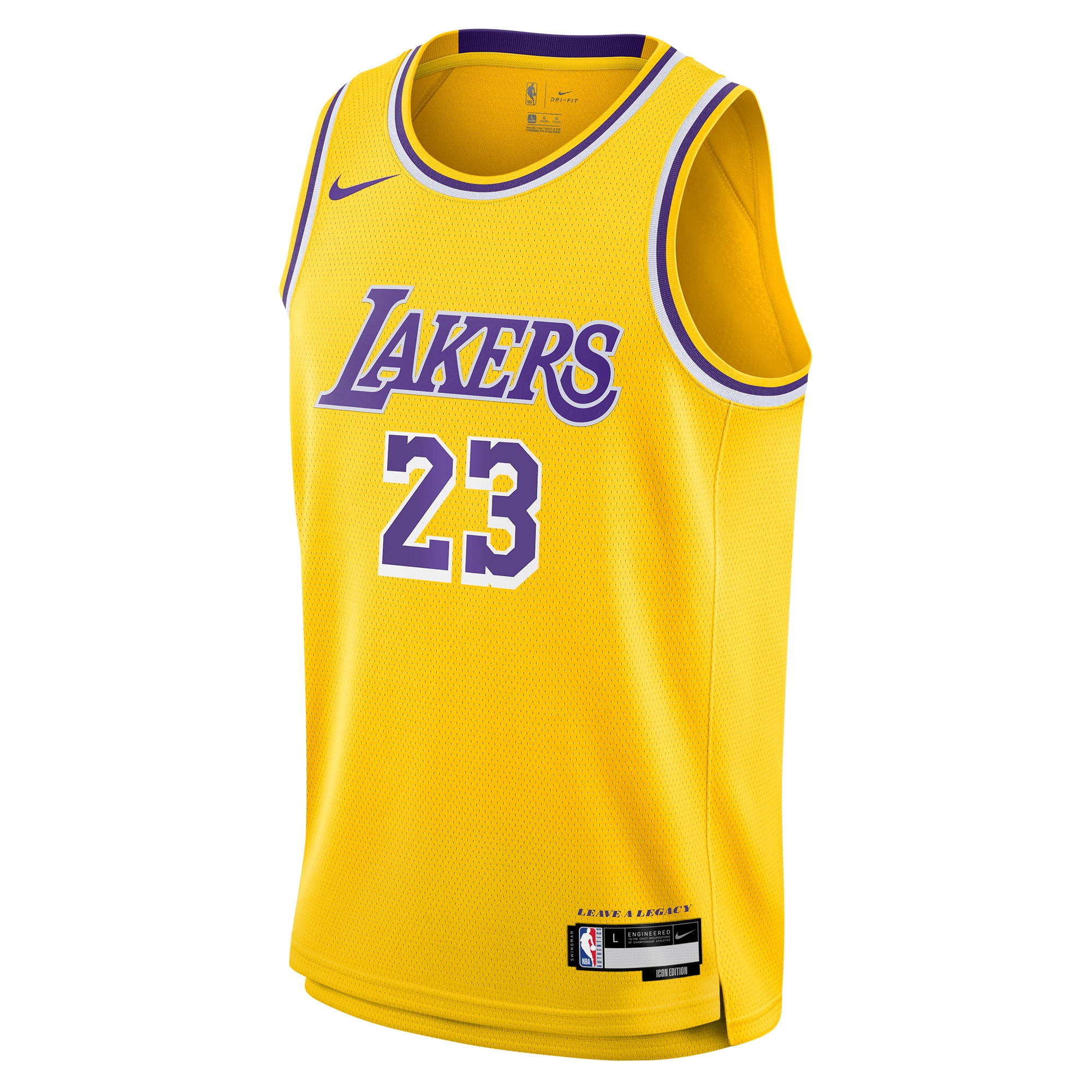 LeBron James Los Angeles Lakers Nike Youth Swingman Jersey - Icon Edition - Gold - vstockx