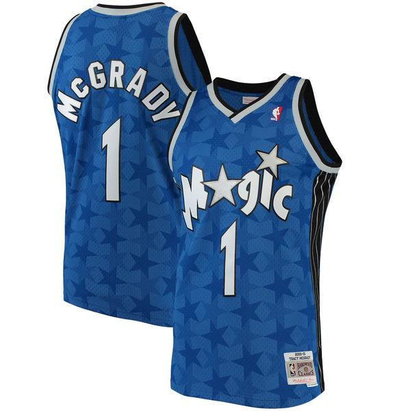 Men's Orlando Magic Tracy McGrady Mitchell & Ness Blue 2001-02 Hardwood Classics Swingman Jersey - vstockx