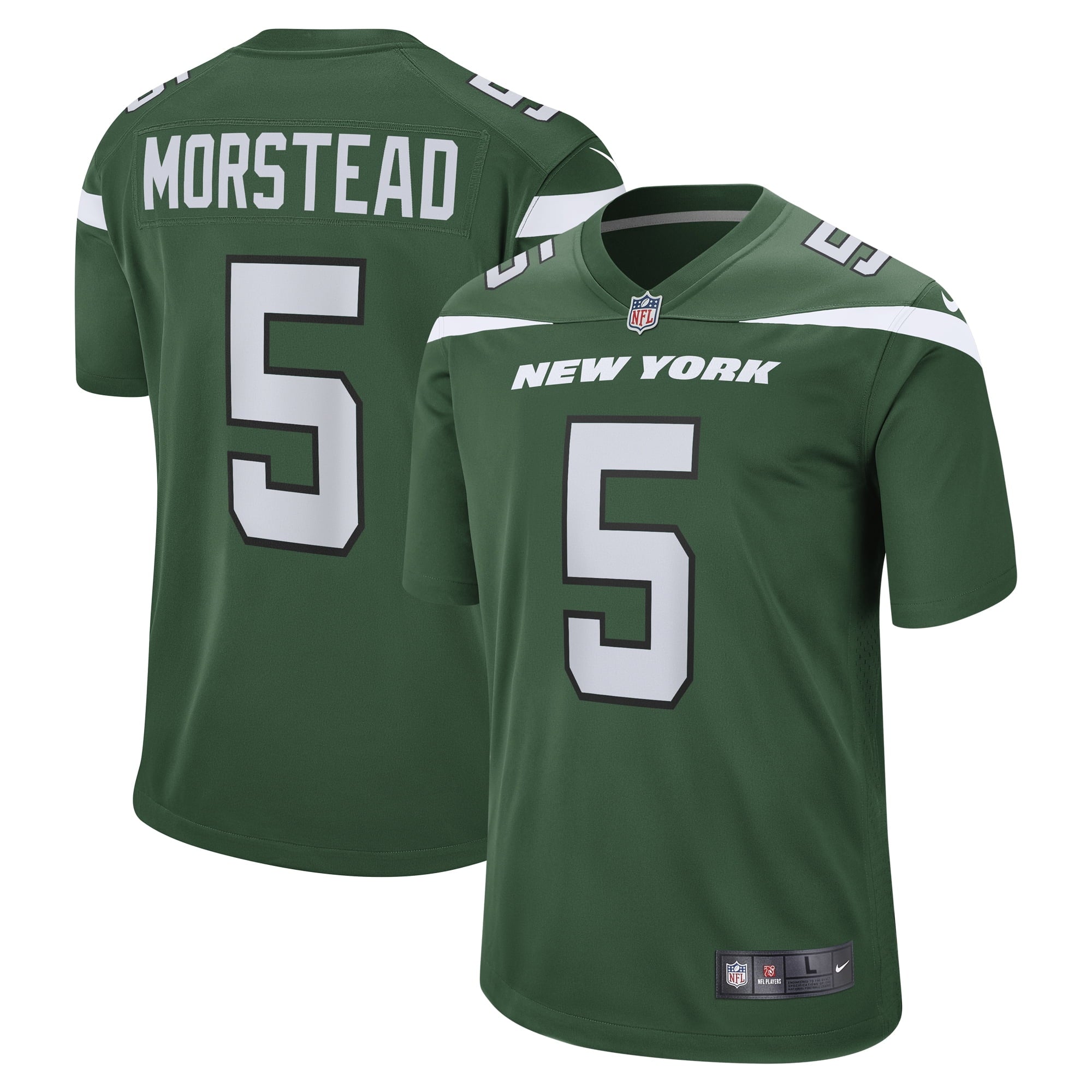 Men's Nike Thomas Morstead Gotham Green New York Jets Game Player Jersey - vstockx