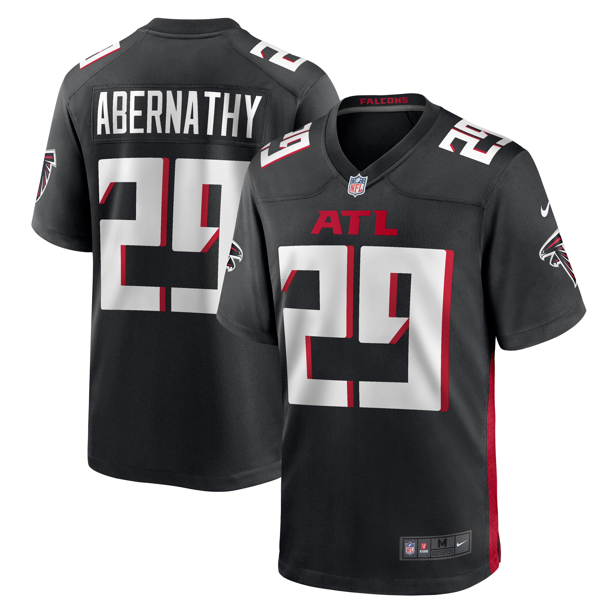 Micah Abernathy Atlanta Falcons Nike Team Game Jersey - Black - vstockx