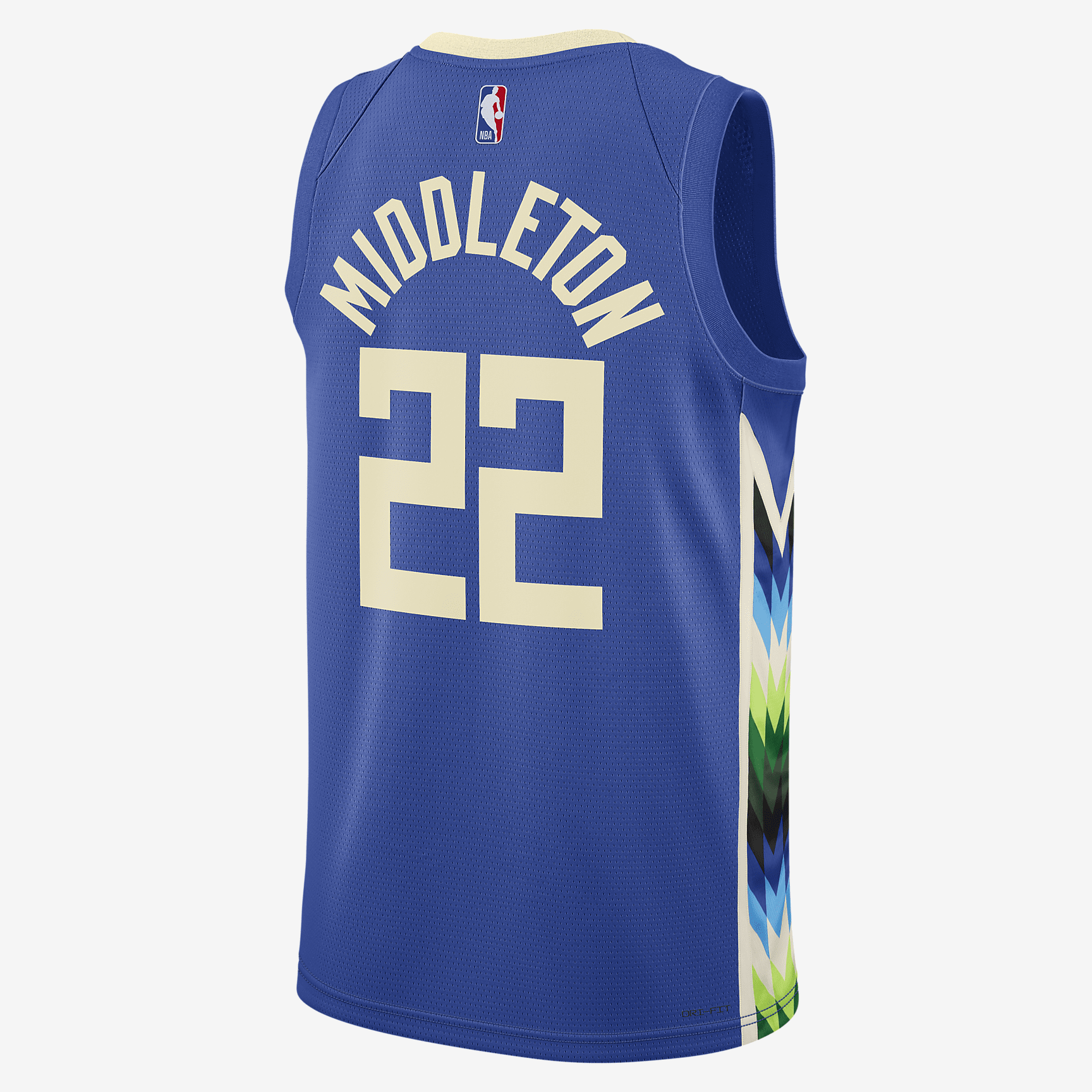 Khris Middleton Milwaukee Bucks City Edition Nike Dri-FIT NBA Swingman Jersey - Game Royal - vstockx