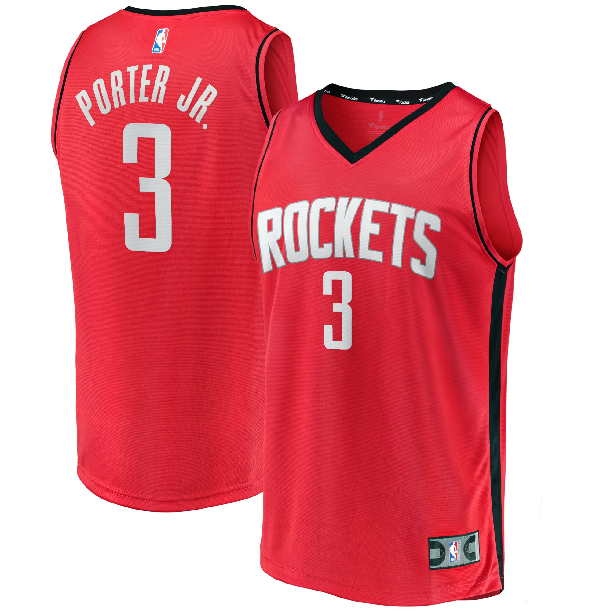 Kevin Porter Jr. Houston Rockets Fanatics Branded 2021/22 Fast Break Replica Jersey - Icon Edition - Red - vstockx