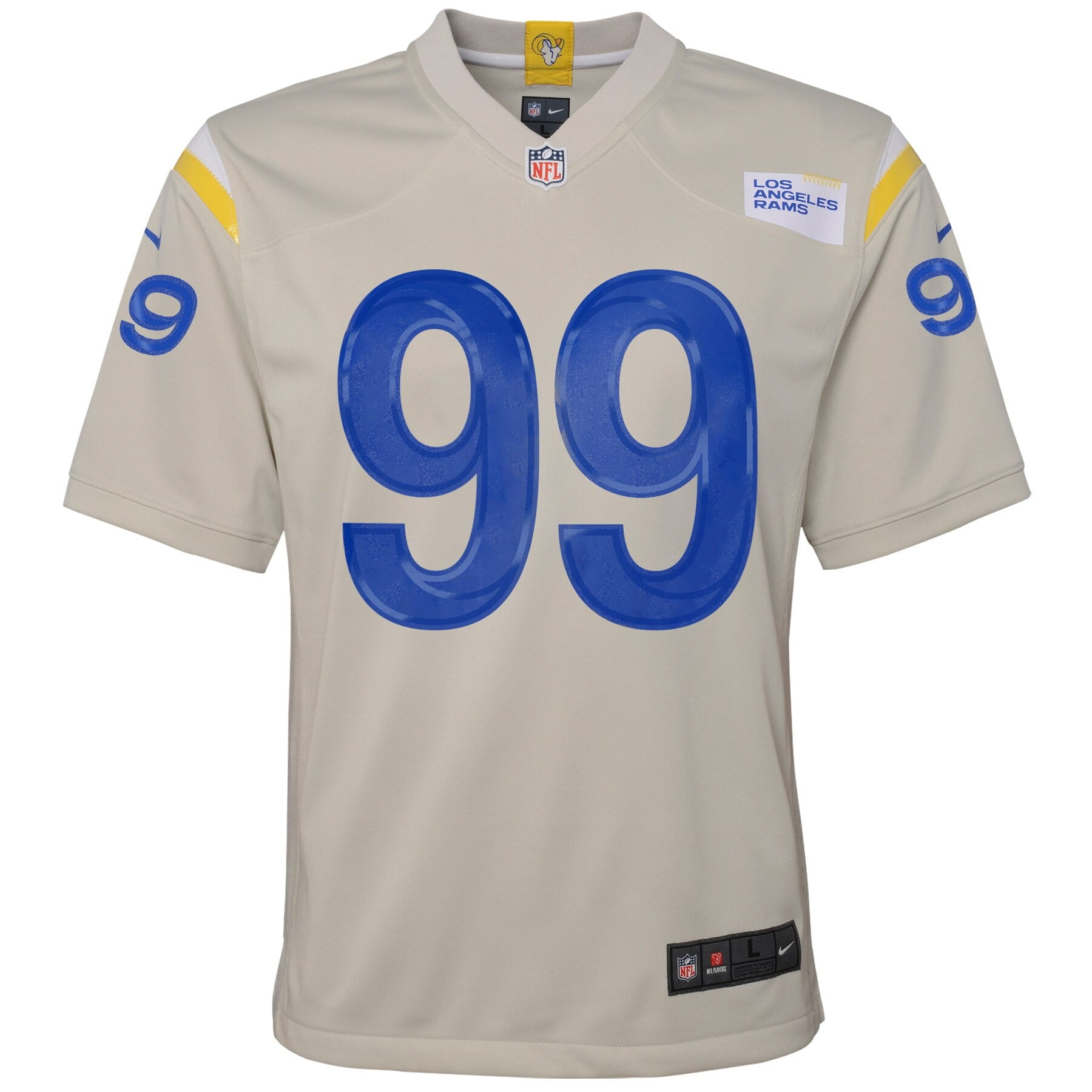 Youth Nike Aaron Donald Cream Los Angeles Rams Game Jersey - vstockx