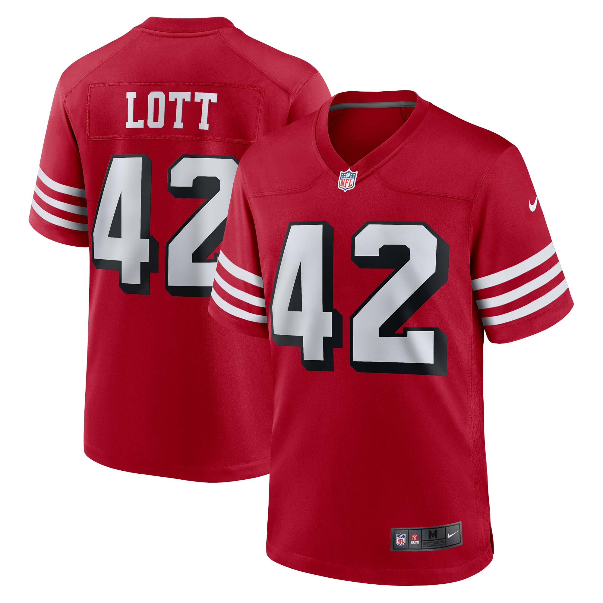 Ronnie Lott San Francisco 49ers Nike Retired Alternate Game Jersey - Scarlet - vstockx