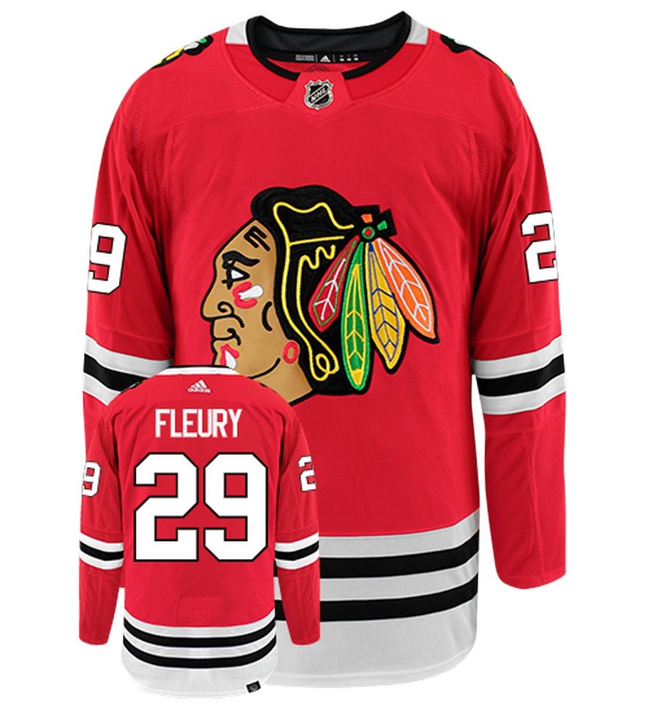 Marc-Andre Fleury Chicago Blackhawks Adidas Primegreen Authentic NHL Hockey Jersey - vstockx