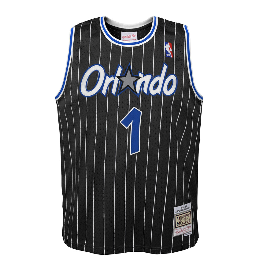 Youth Orlando Magic Anfernee Penny Hardaway Mitchell & Ness NBA Black Hardwood Classic Swingman Jersey - vstockx
