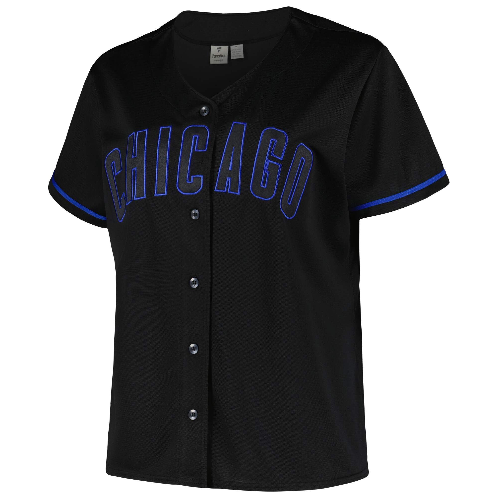 Chicago Cubs Profile Women's Plus Size Pop Fashion Jersey - Black - vstockx