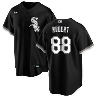 Men's Luis Robert Chicago White Sox Black Alternate Premium Stitch Replica Jersey - vstockx