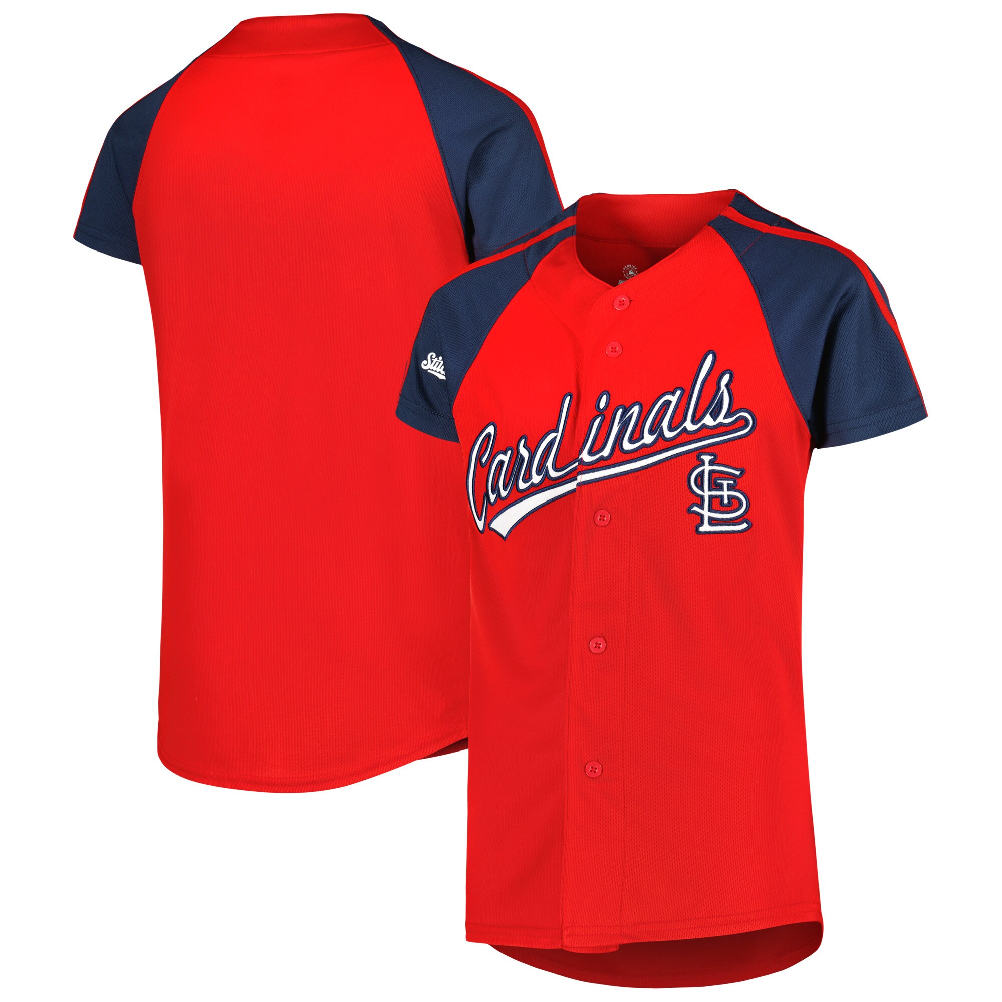 St. Louis Cardinals Stitches Youth Team Jersey - Red/Navy - vstockx