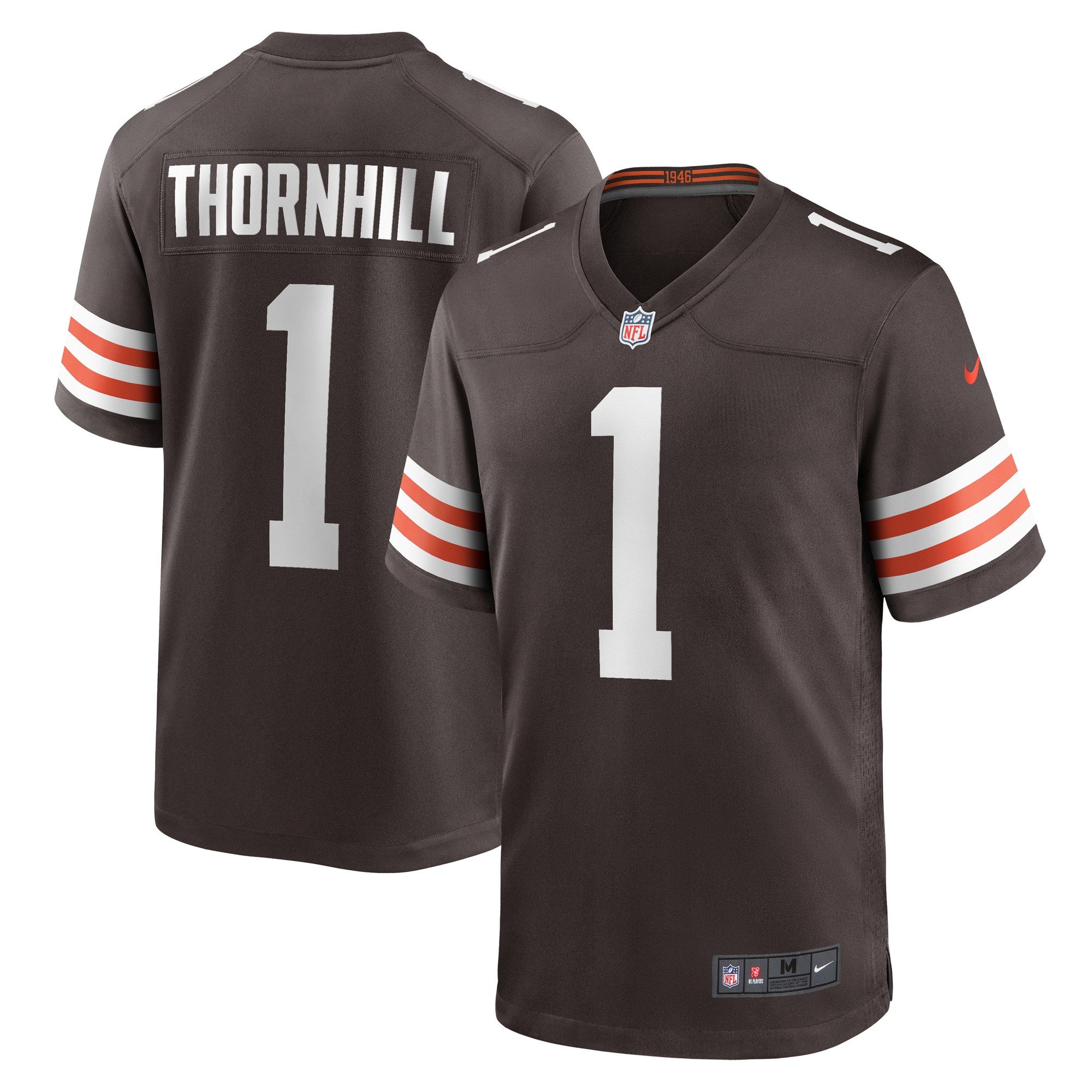 Juan Thornhill Cleveland Browns Nike Team Game Jersey - Brown - vstockx