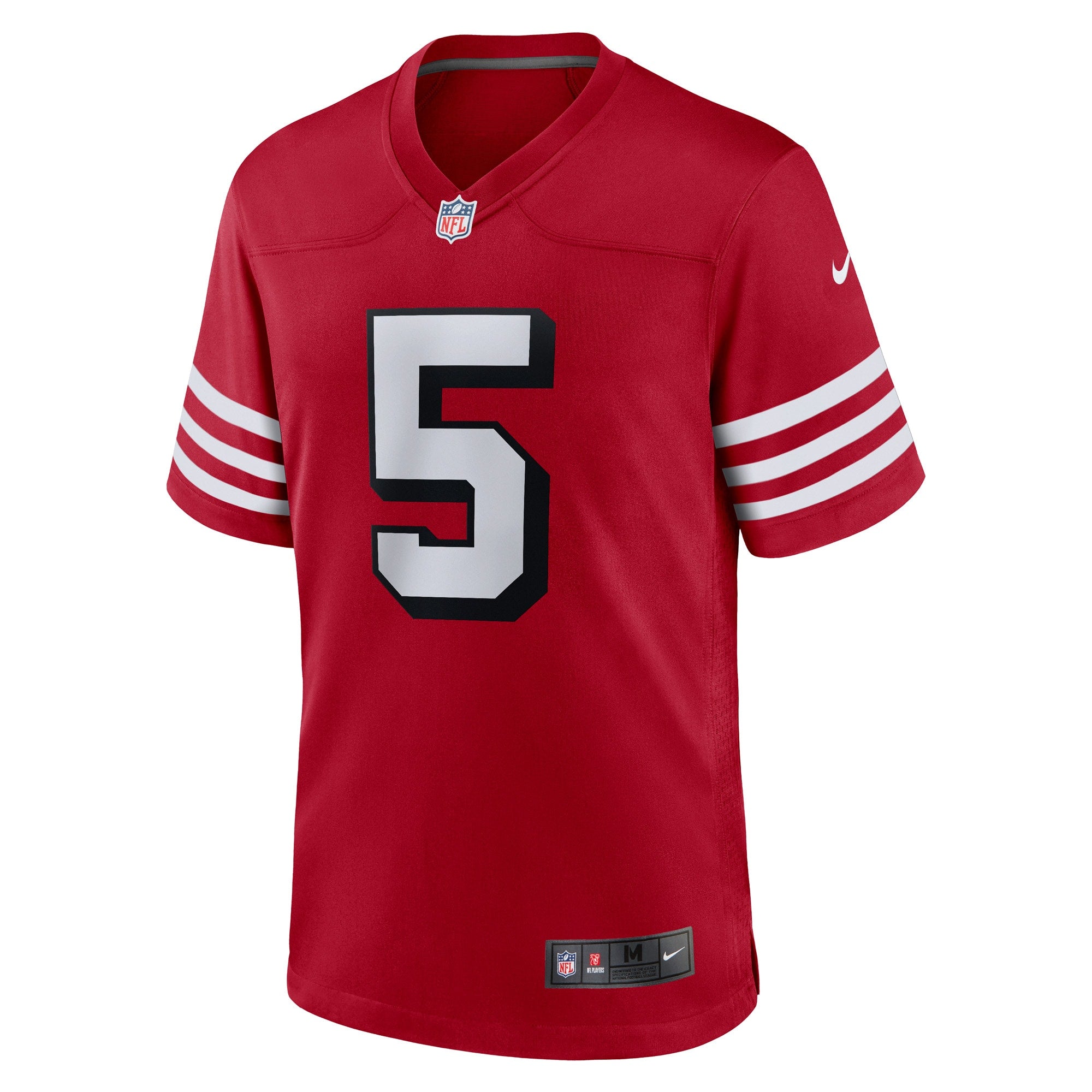Men's Nike Trey Lance Scarlet San Francisco 49ers Alternate Game Player Jersey - vstockx