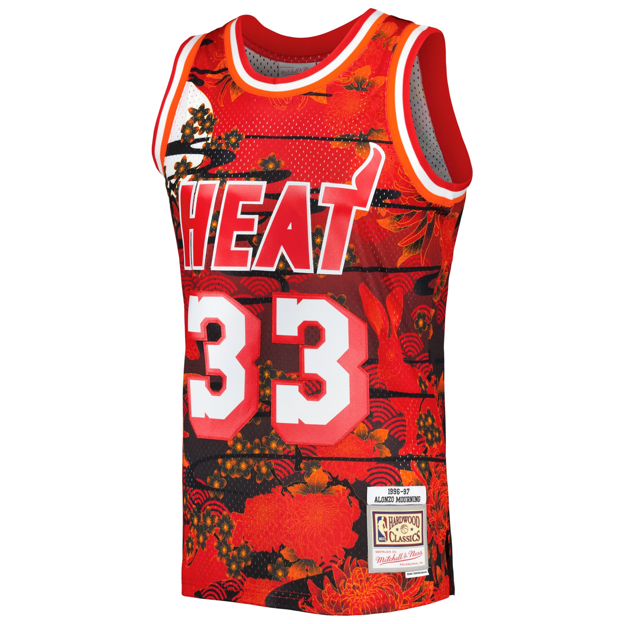 Alonzo Mourning Miami Heat Mitchell & Ness Hardwood Classics Lunar New Year Swingman Jersey - Red - vstockx