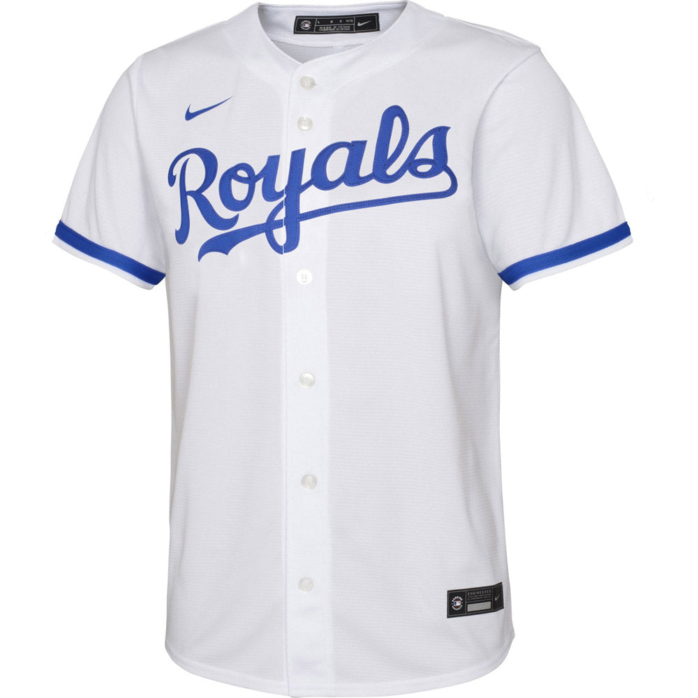Youth Kansas City Royals Bobby Witt Cool Base Replica Home Jersey - White - vstockx