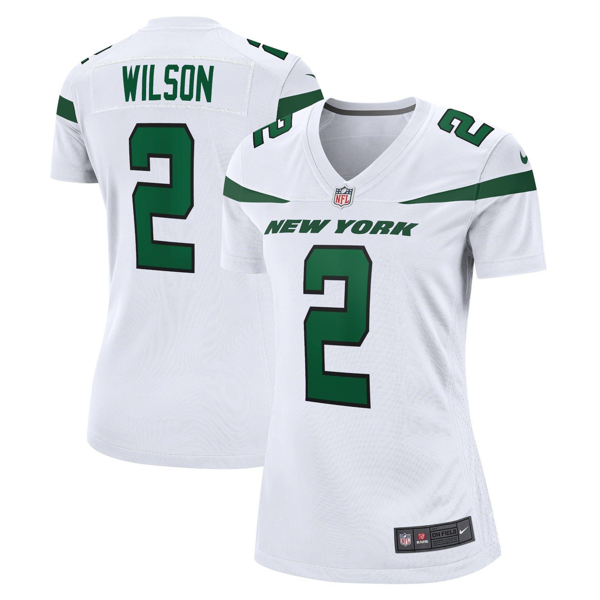 Women's Nike Zach Wilson White New York Jets Game Jersey - vstockx