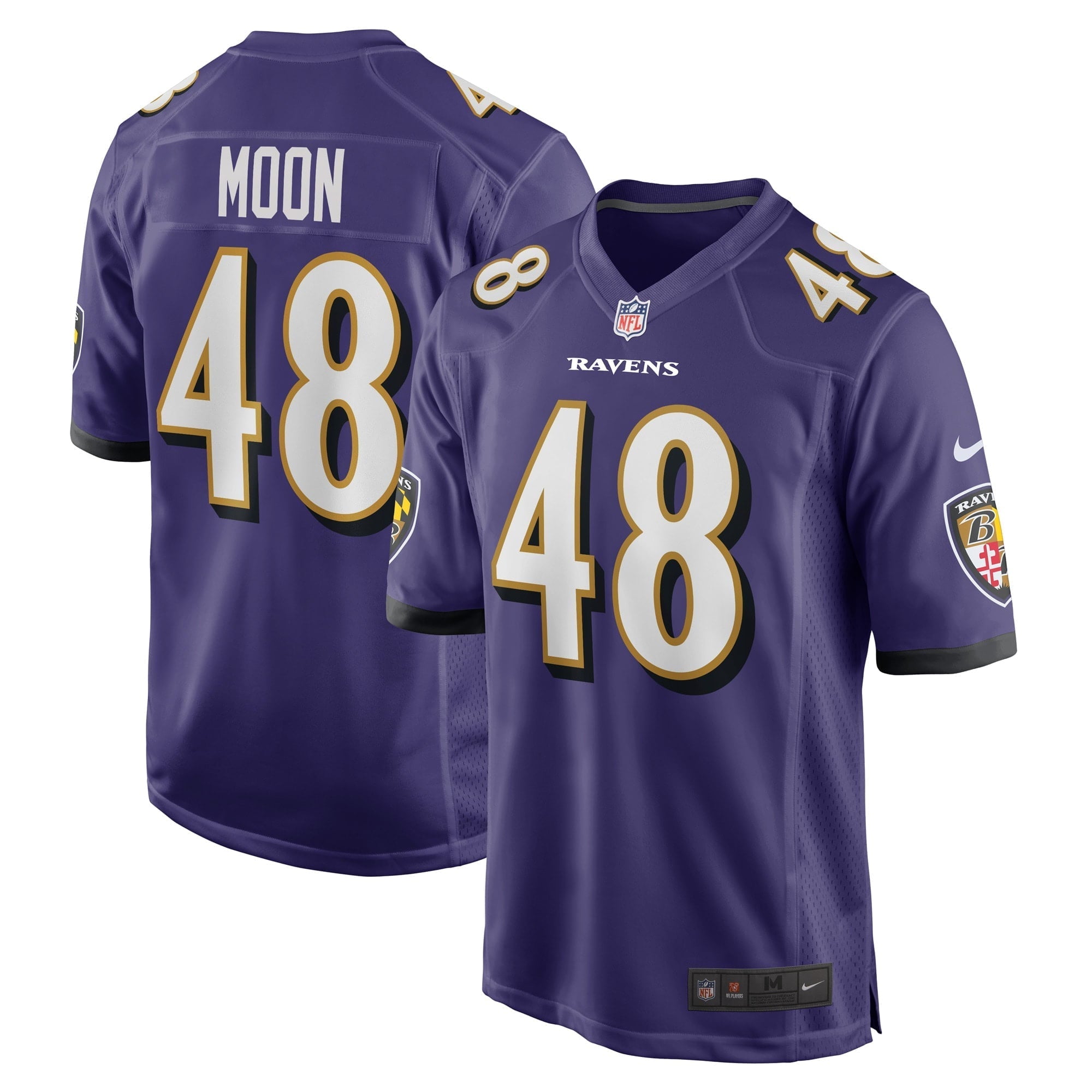 Men's Nike Jeremiah Moon Purple Baltimore Ravens Game Player Jersey - vstockx