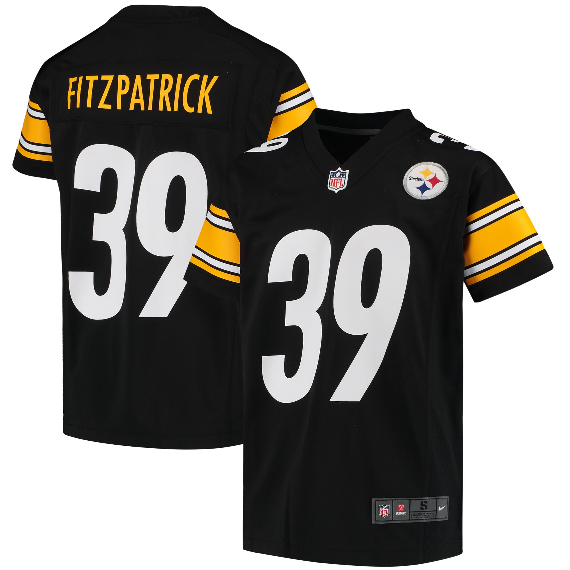 Minkah Fitzpatrick Pittsburgh Steelers Nike Youth Game Jersey - Black - vstockx