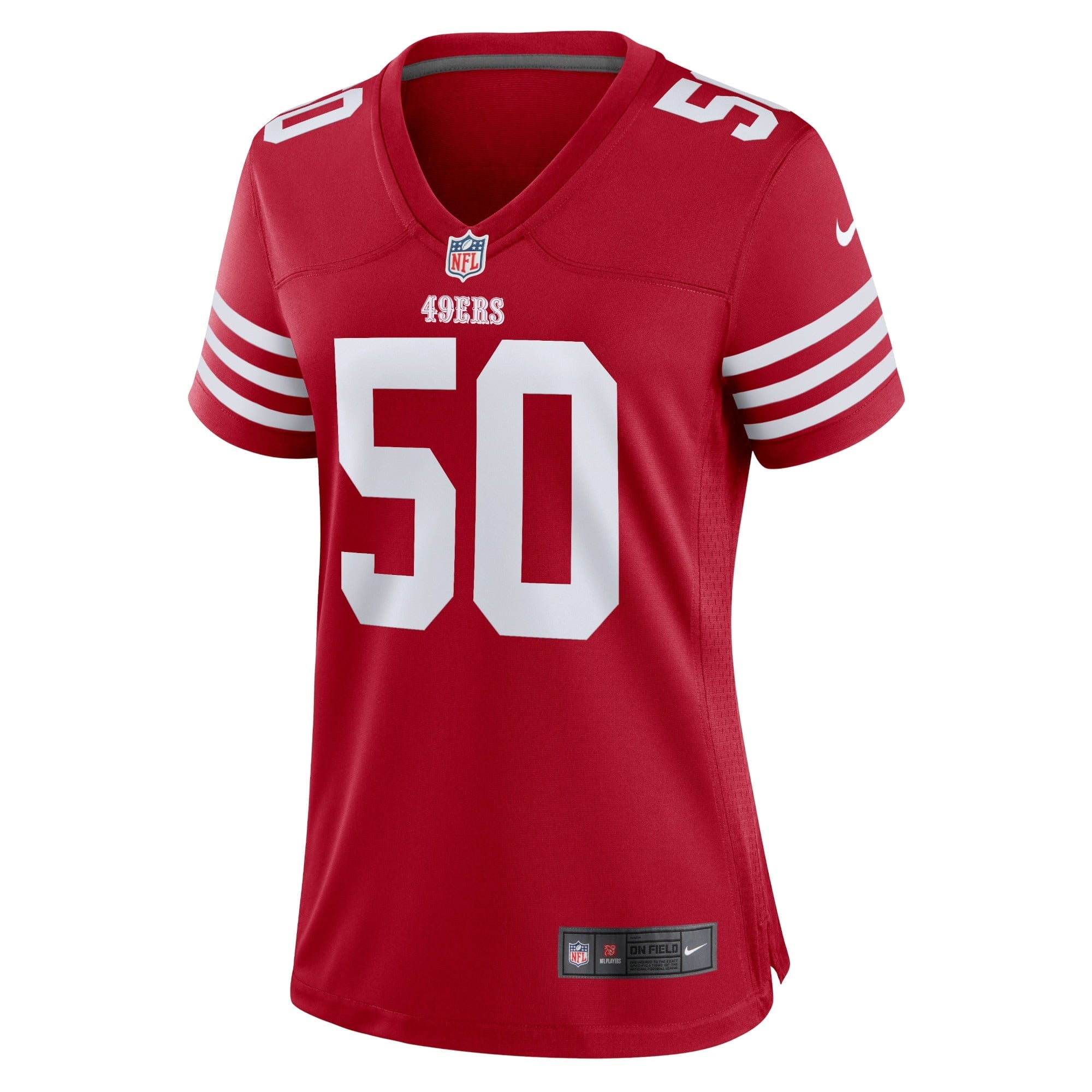 Women's Nike Michael Dwumfour Scarlet San Francisco 49ers Home Game Player Jersey - vstockx