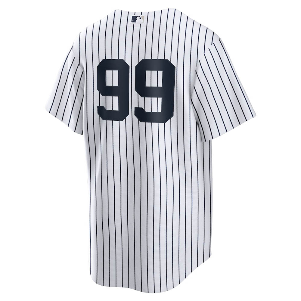 Youth New York Yankees Aaron Judge Cool Base Replica Home Jersey - White - vstockx
