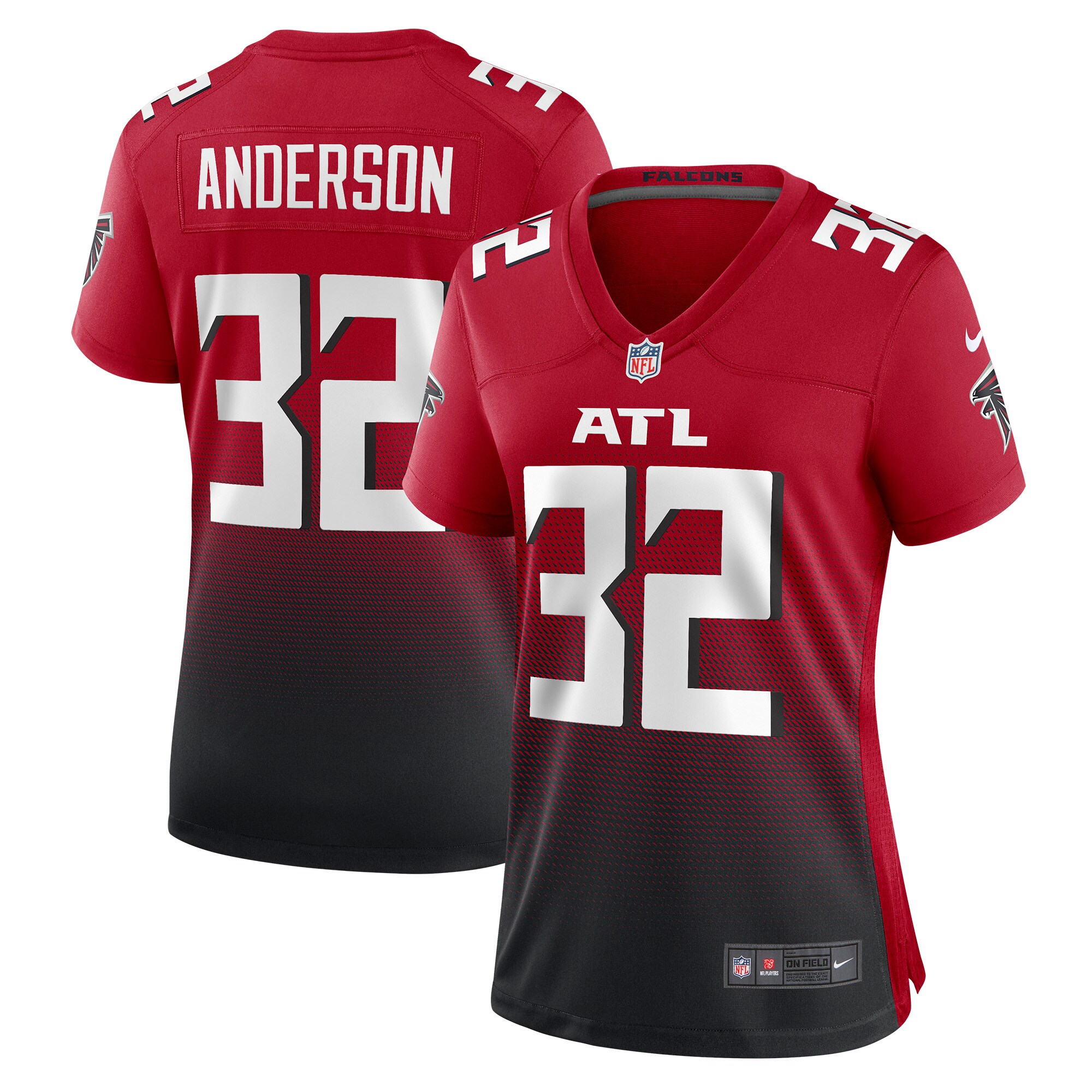 Jamal Anderson Atlanta Falcons Nike Women's Retired Game Jersey - Red - vstockx