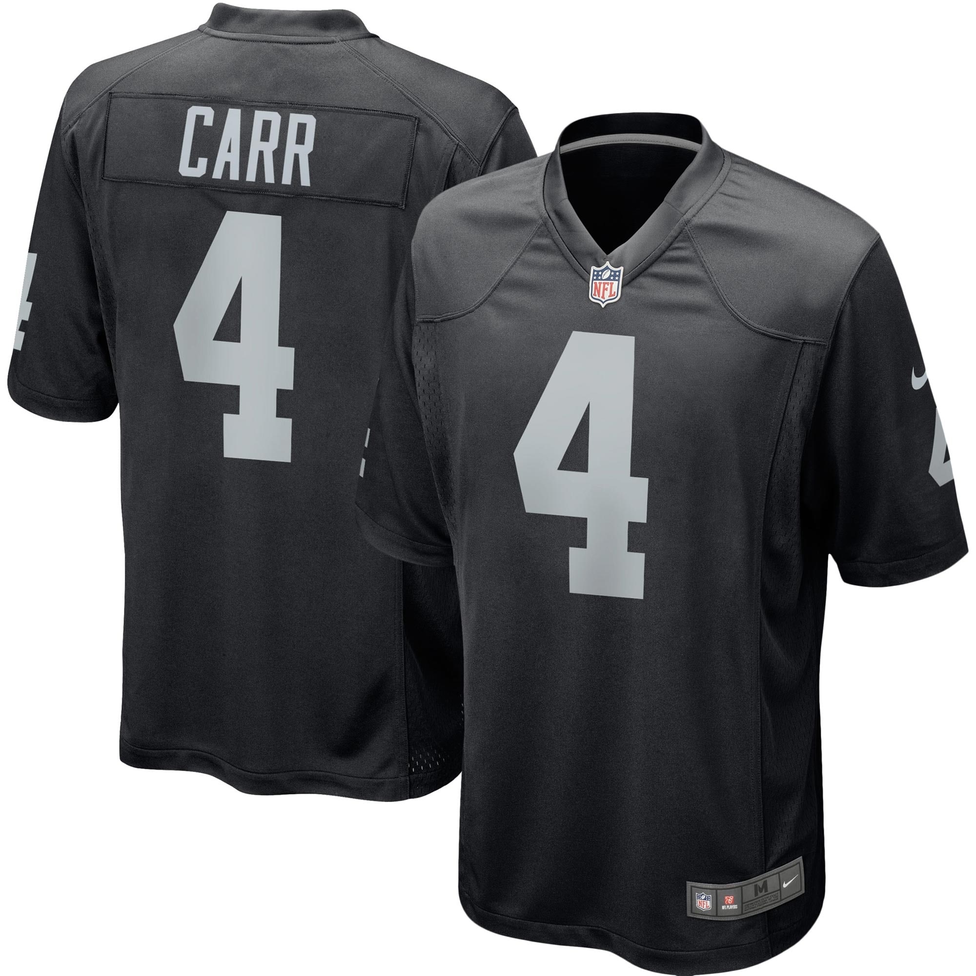 Derek Carr Las Vegas Raiders Nike Youth Team Color Game Jersey - Black - vstockx