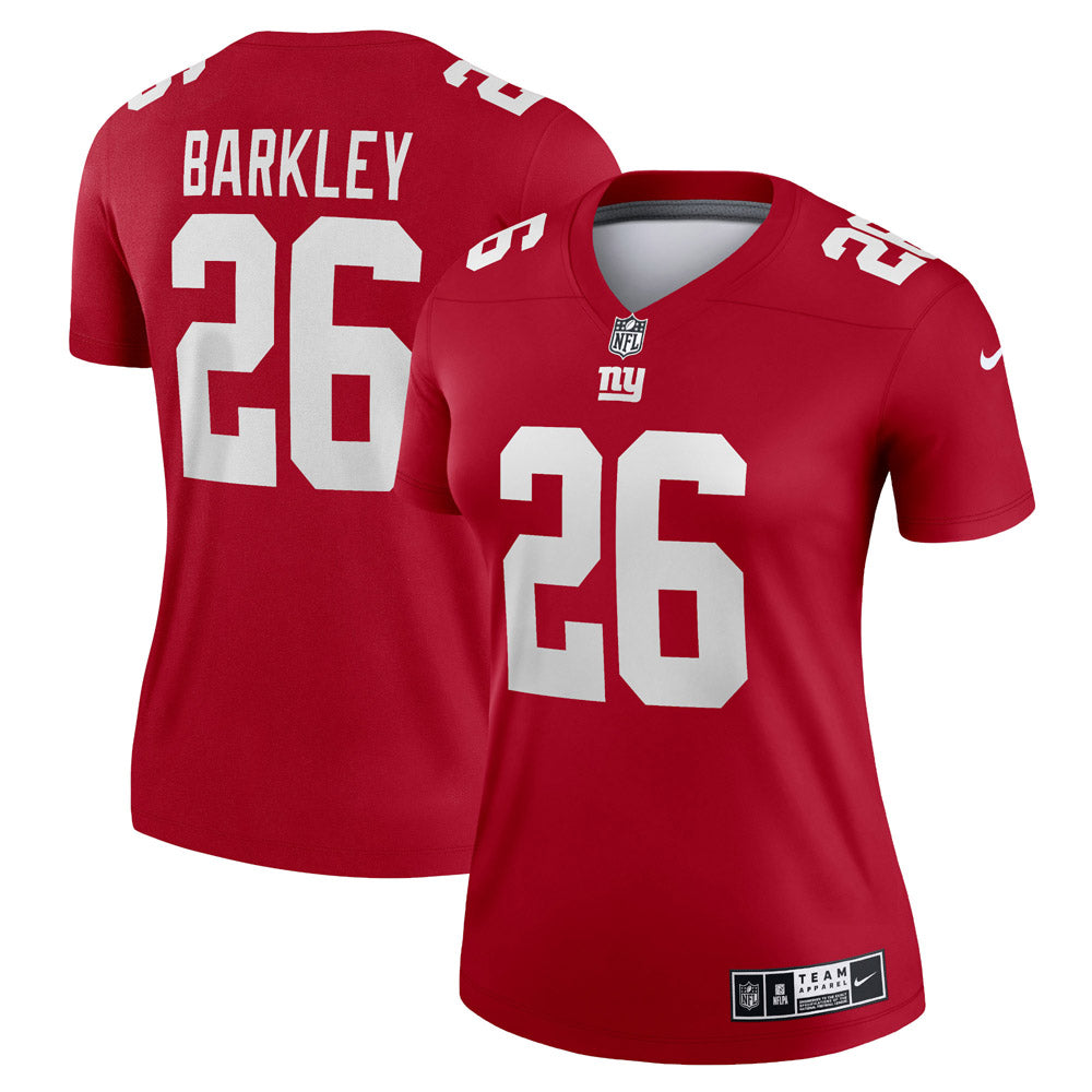 Women's New York Giants Saquon Barkley Inverted Legend Jersey Red - vstockx