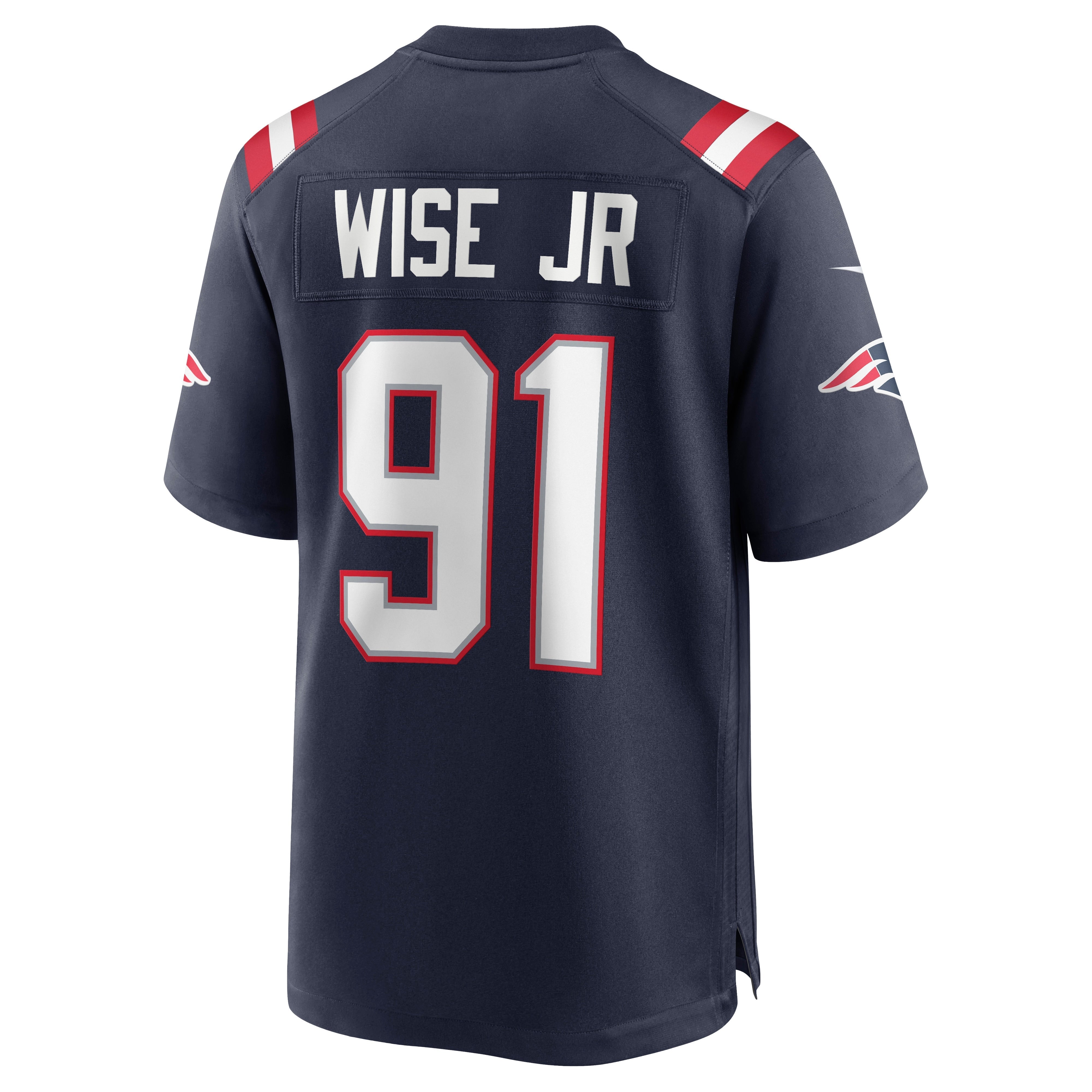 Men's Nike Deatrich Wise Jr. Navy New England Patriots Game Jersey - vstockx