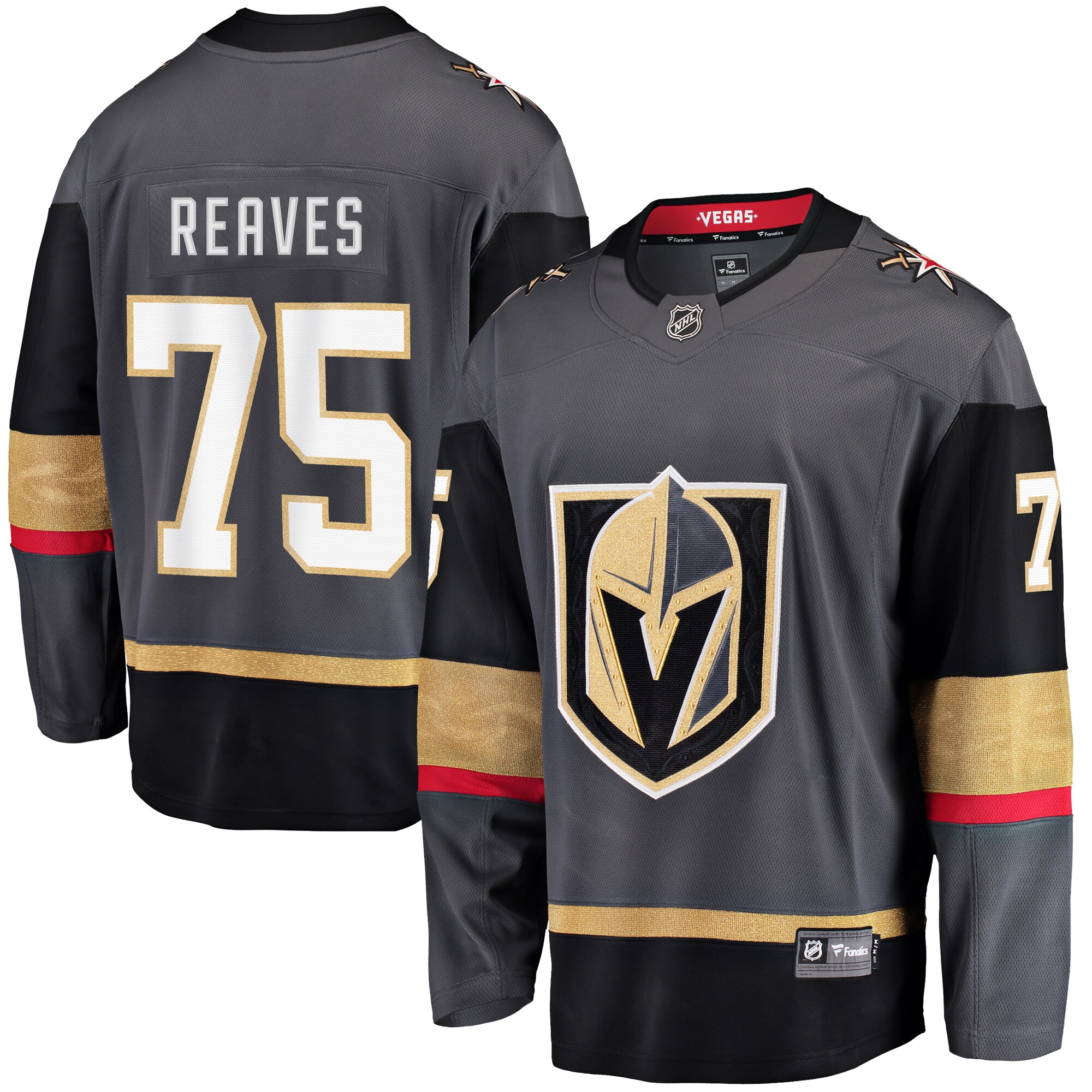 Ryan Reaves Vegas Golden Knights Fanatics Branded Home Breakaway Player Jersey - Black - vstockx