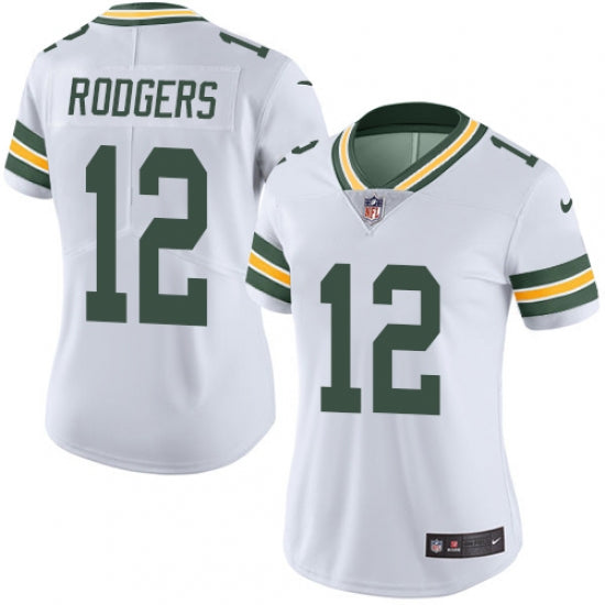 Women's Green Bay Packers Aaron Rodgers Green Limited Player Jersey White - vstockx