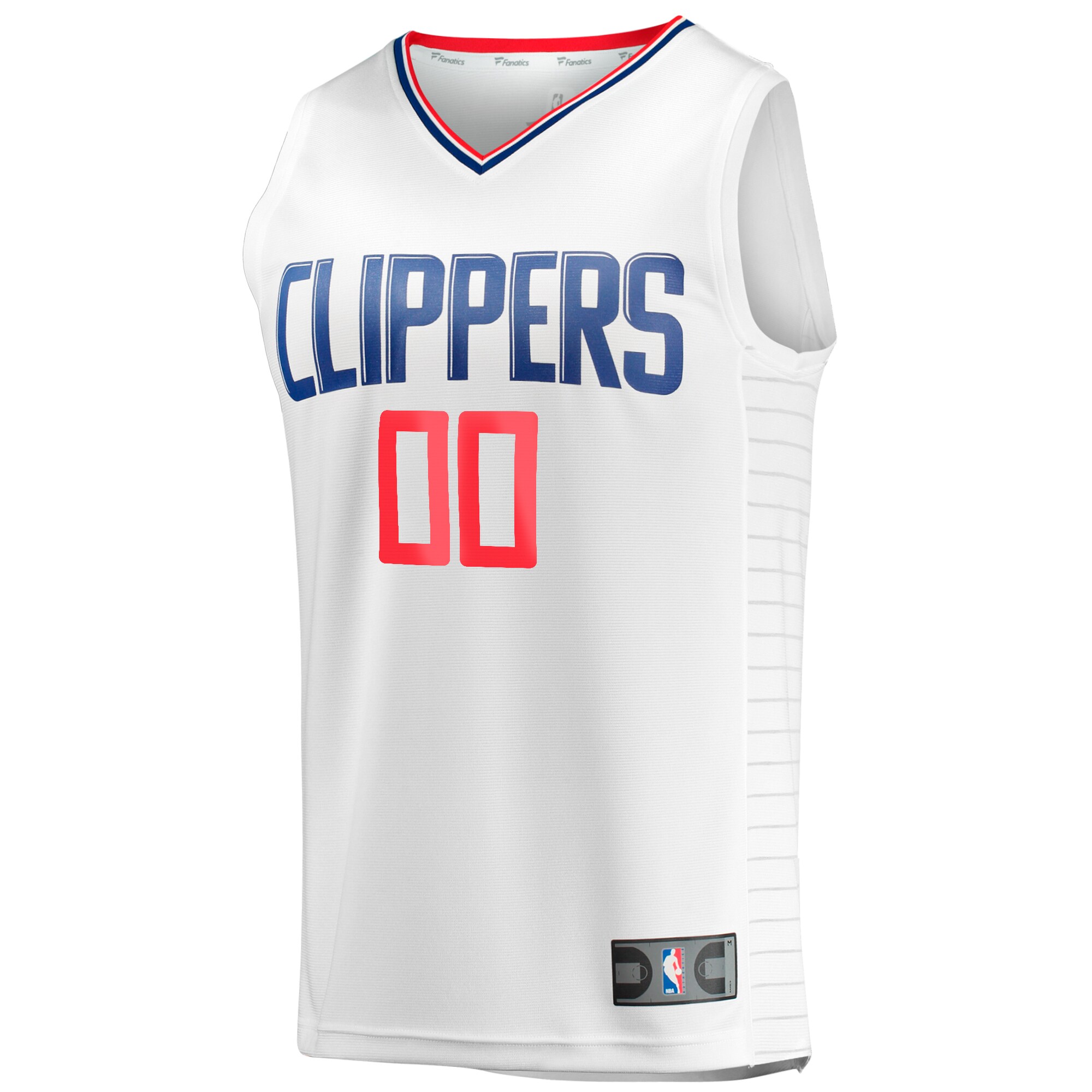 LA Clippers Fanatics Branded Fast Break Custom Replica Jersey - Association Edition - White - vstockx