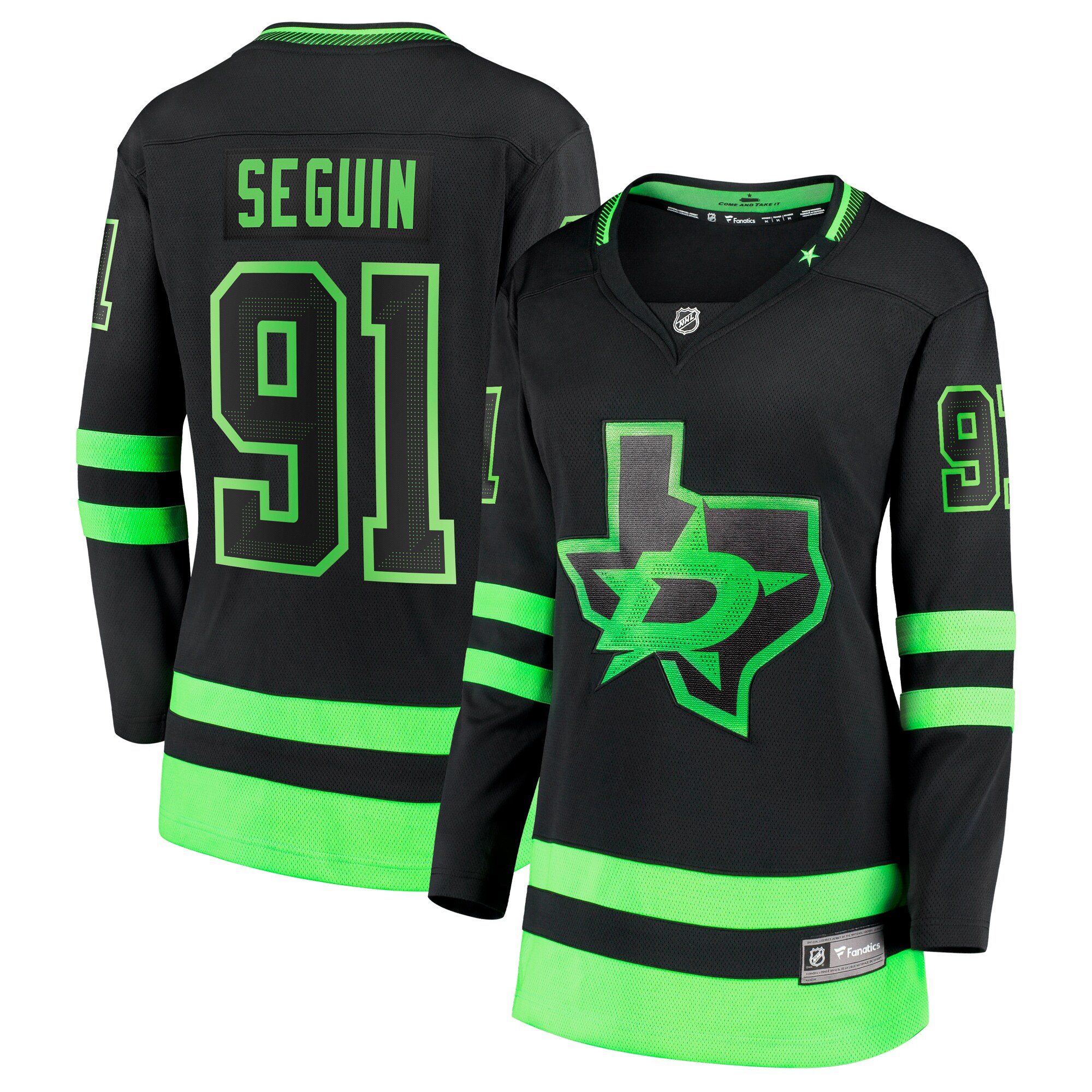 Tyler Seguin Dallas Stars Fanatics Branded Women's 2020/21 Alternate Premier Breakaway Player Jersey - Black - vstockx