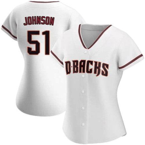 Women's Arizona Diamondbacks Randy Johnson Replica Home Jersey - White - vstockx