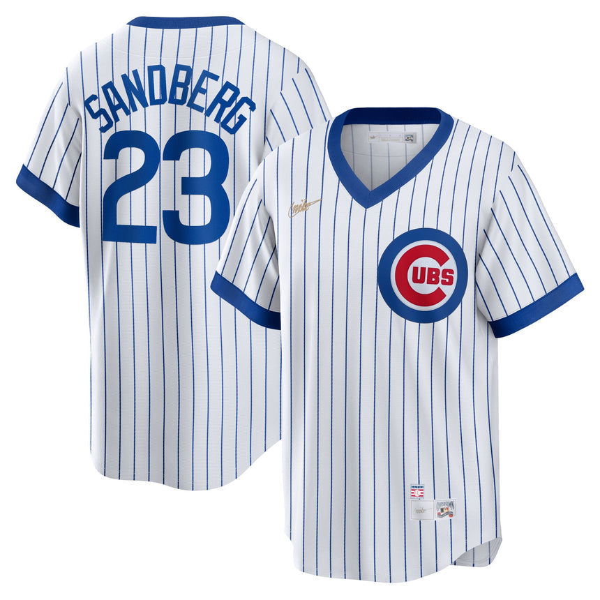 Men's Chicago Cubs Ryne Sandberg White Home Cooperstown Collection Player Jersey - vstockx