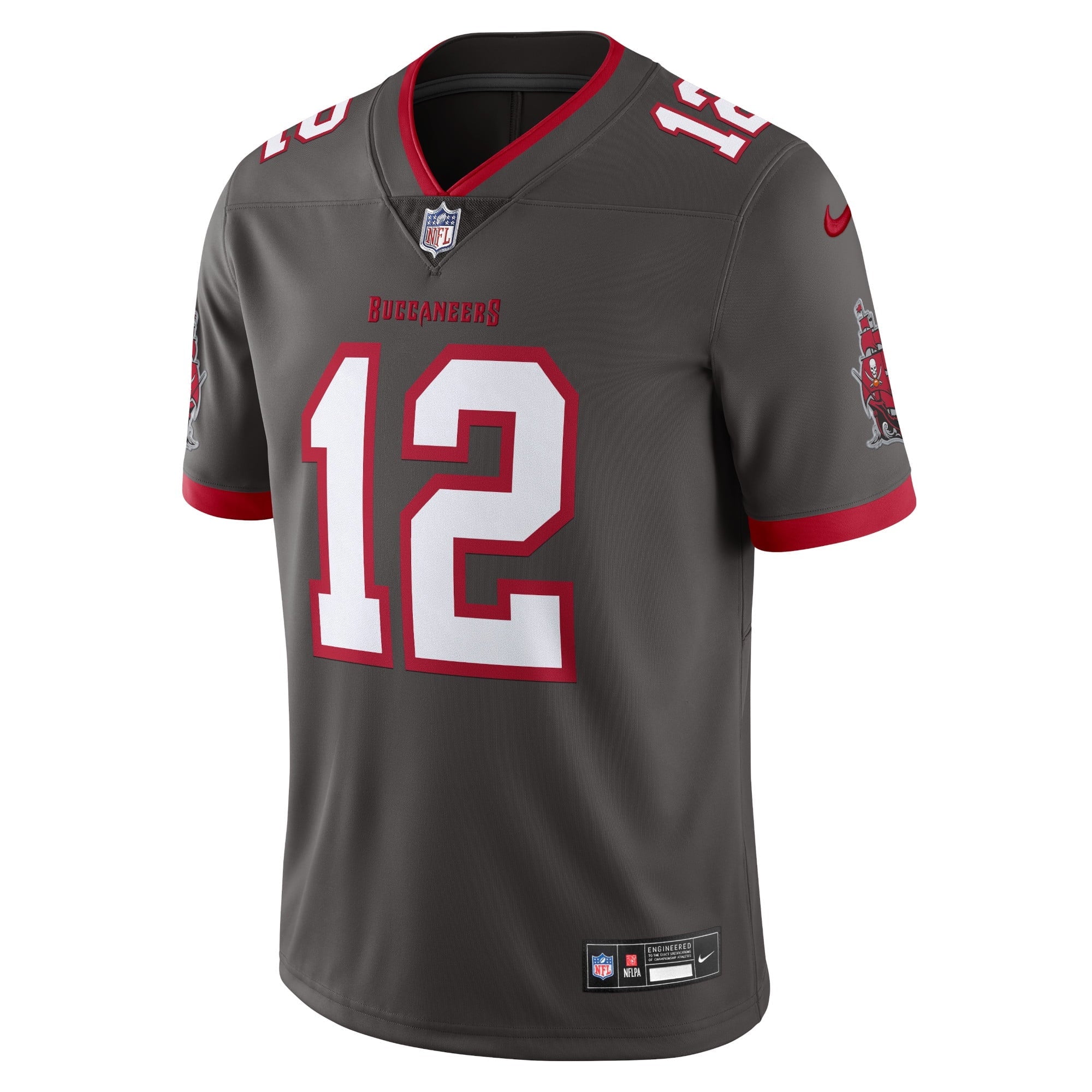 Men's Nike Tom Brady Pewter Tampa Bay Buccaneers Alternate Vapor Untouchable Limited Jersey - vstockx