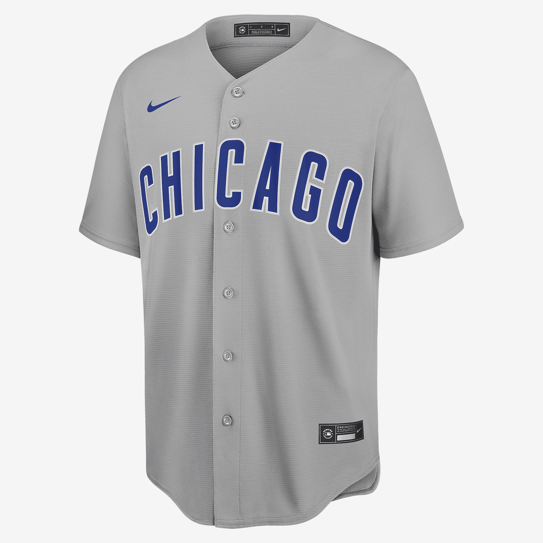 MLB Chicago Cubs (Javier Bez) Men's Replica Baseball Jersey - Base Grey - vstockx