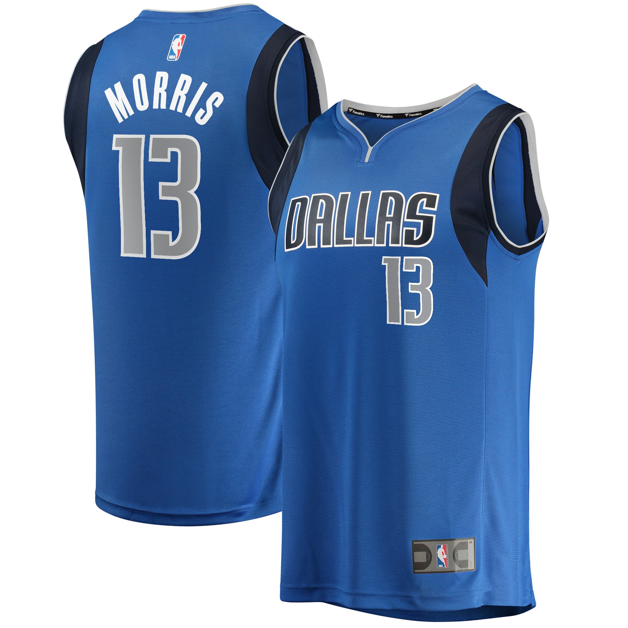 Markieff Morris Dallas Mavericks Fanatics Branded Youth Fast Break Player Jersey - Icon Edition - Blue - vstockx