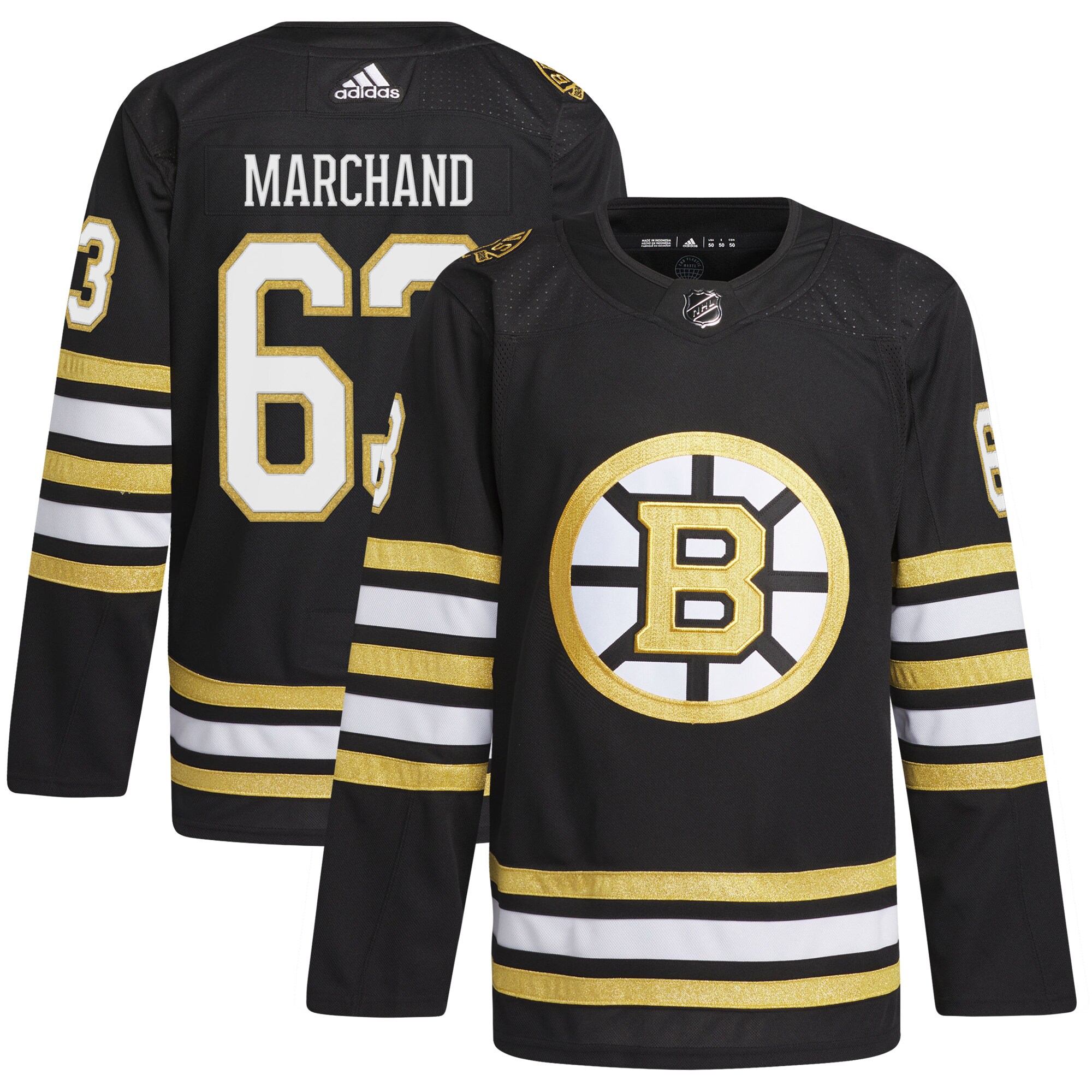 Brad Marchand Boston Bruins adidas Primegreen Authentic Pro Player Jersey - Black - vstockx