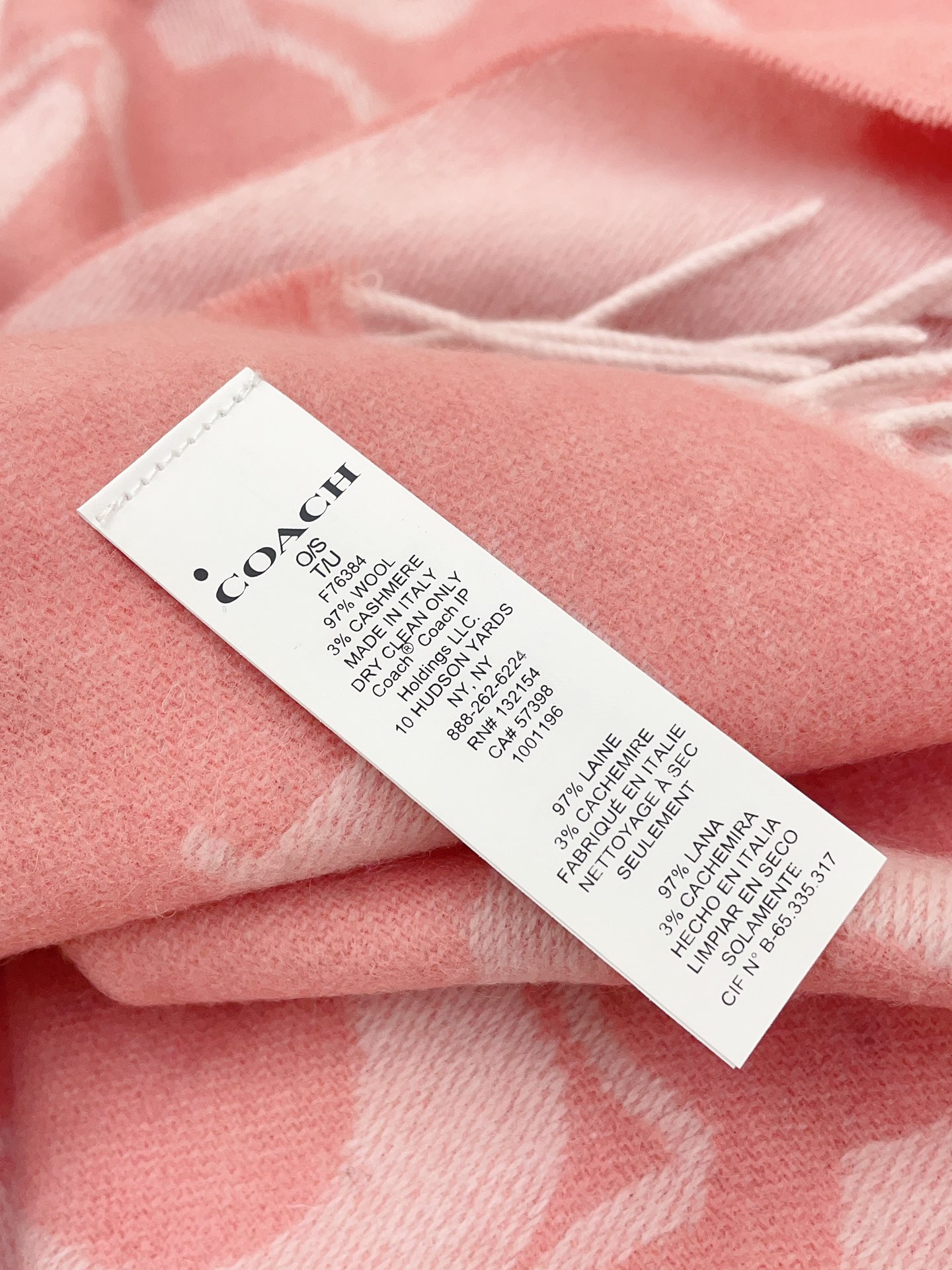 Streetwear Scarf COACH 328772 SIZE:195×53cm - vstockx