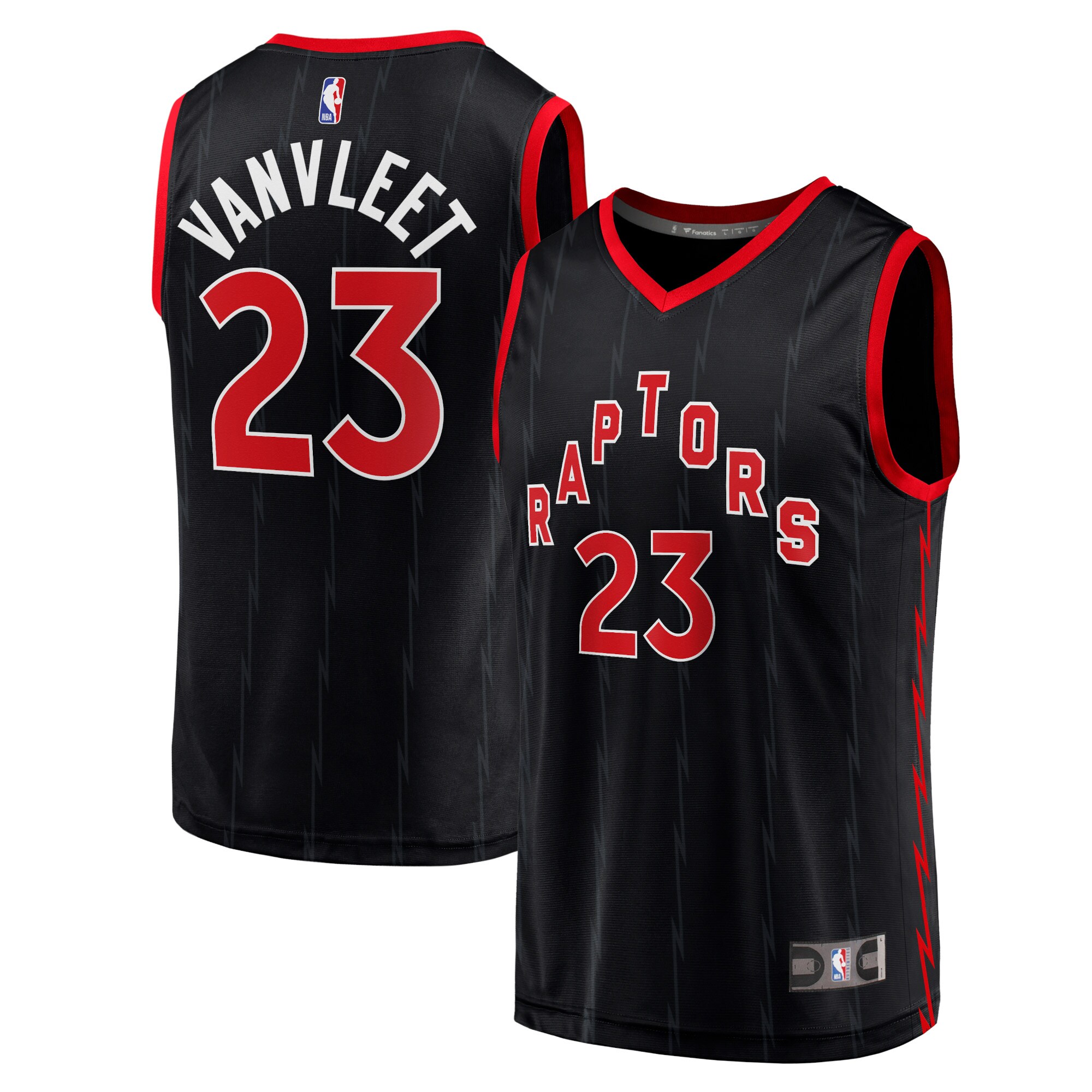 Fred VanVleet Toronto Raptors Fanatics Branded Fast Break Replica Player Jersey - Black - Statement Edition - vstockx