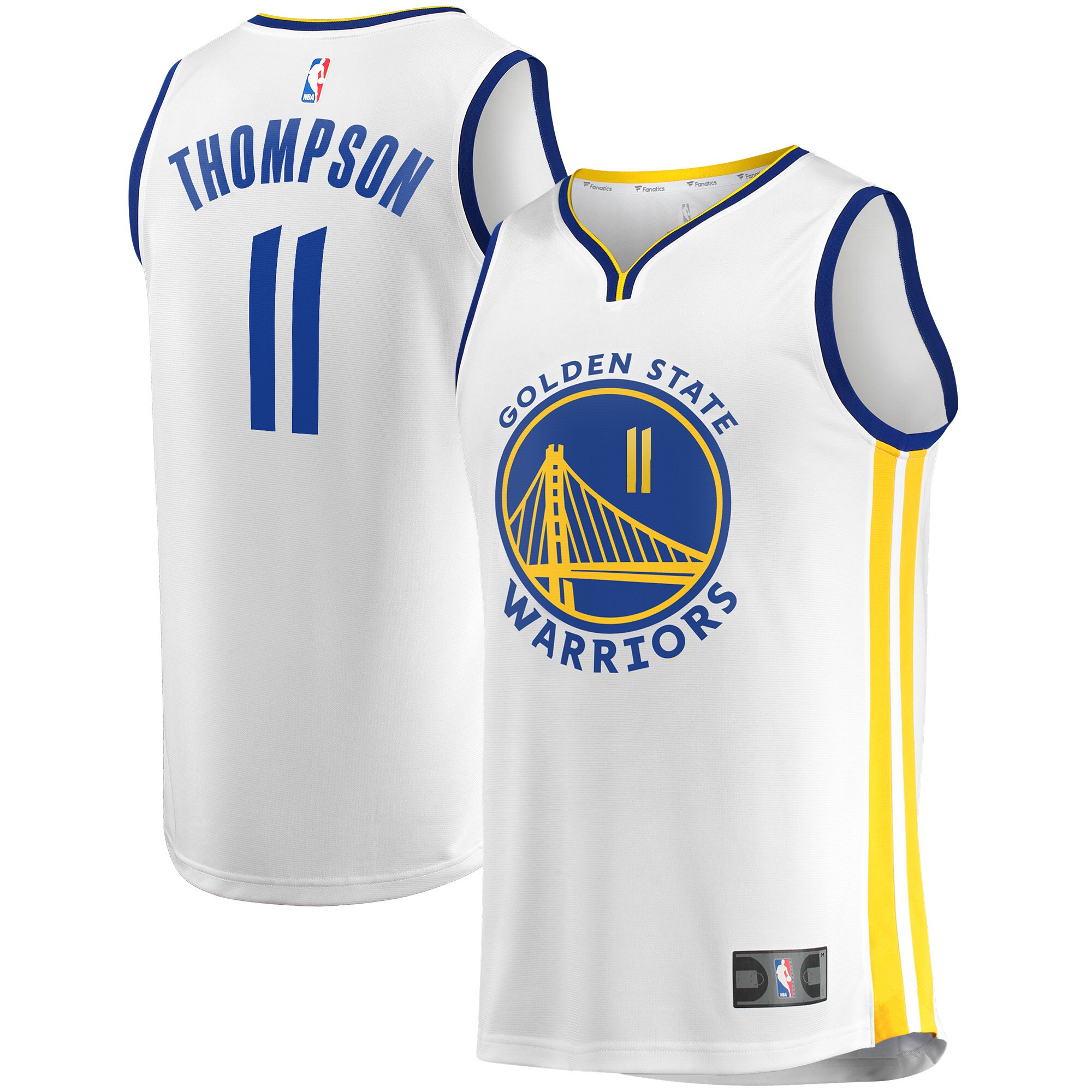 Klay Thompson Golden State Warriors Fanatics Branded 2022/23 Fast Break Replica Player Jersey - Association Edition - White - vstockx