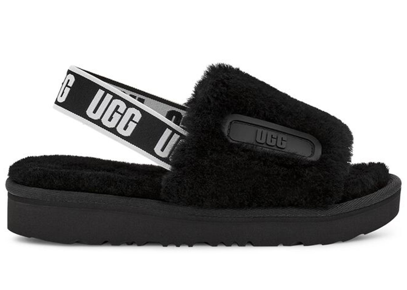 UGG Disco Slide Black (Kids) - vstockx