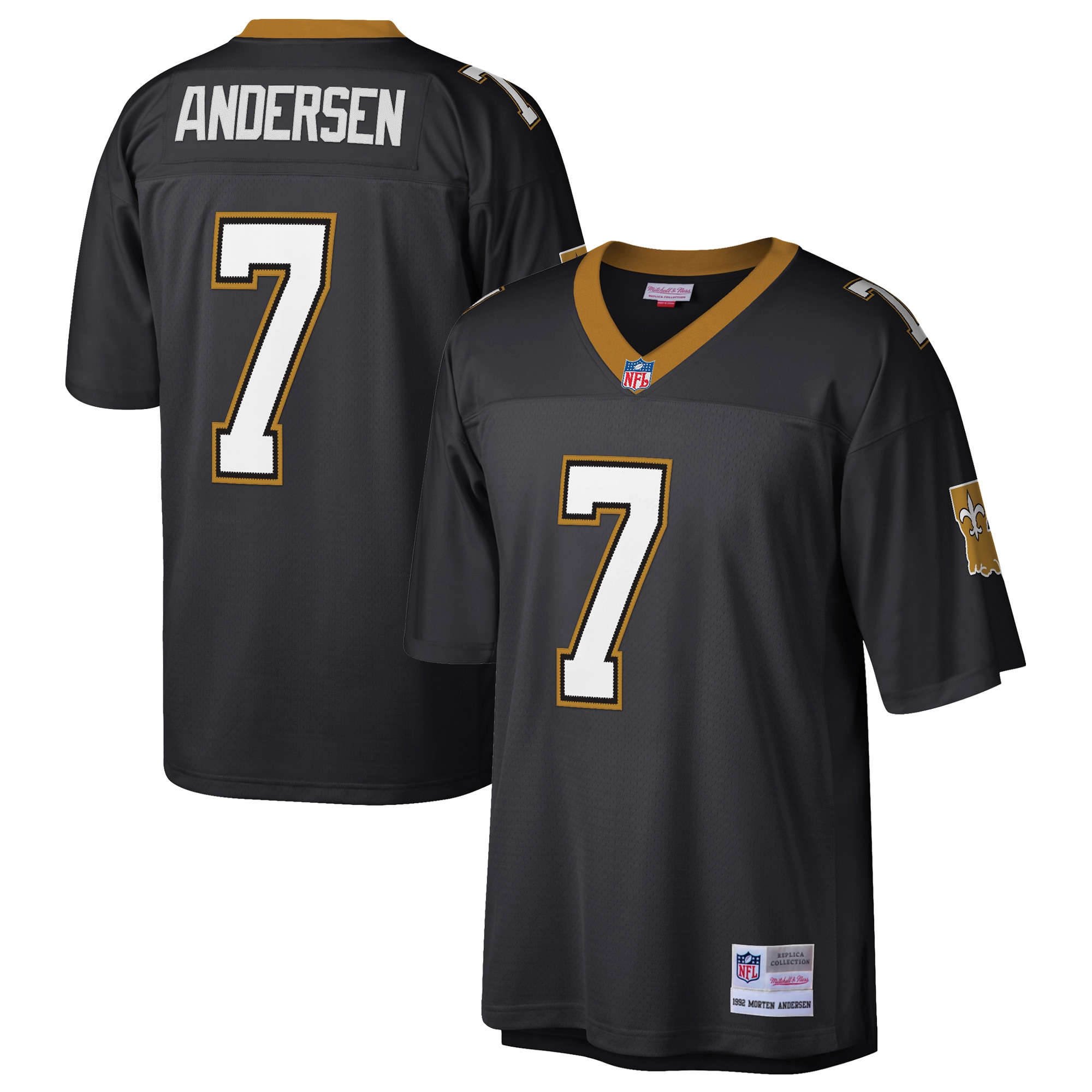 Morten Andersen New Orleans Saints Mitchell & Ness Retired Player Legacy Replica Jersey - Black - vstockx