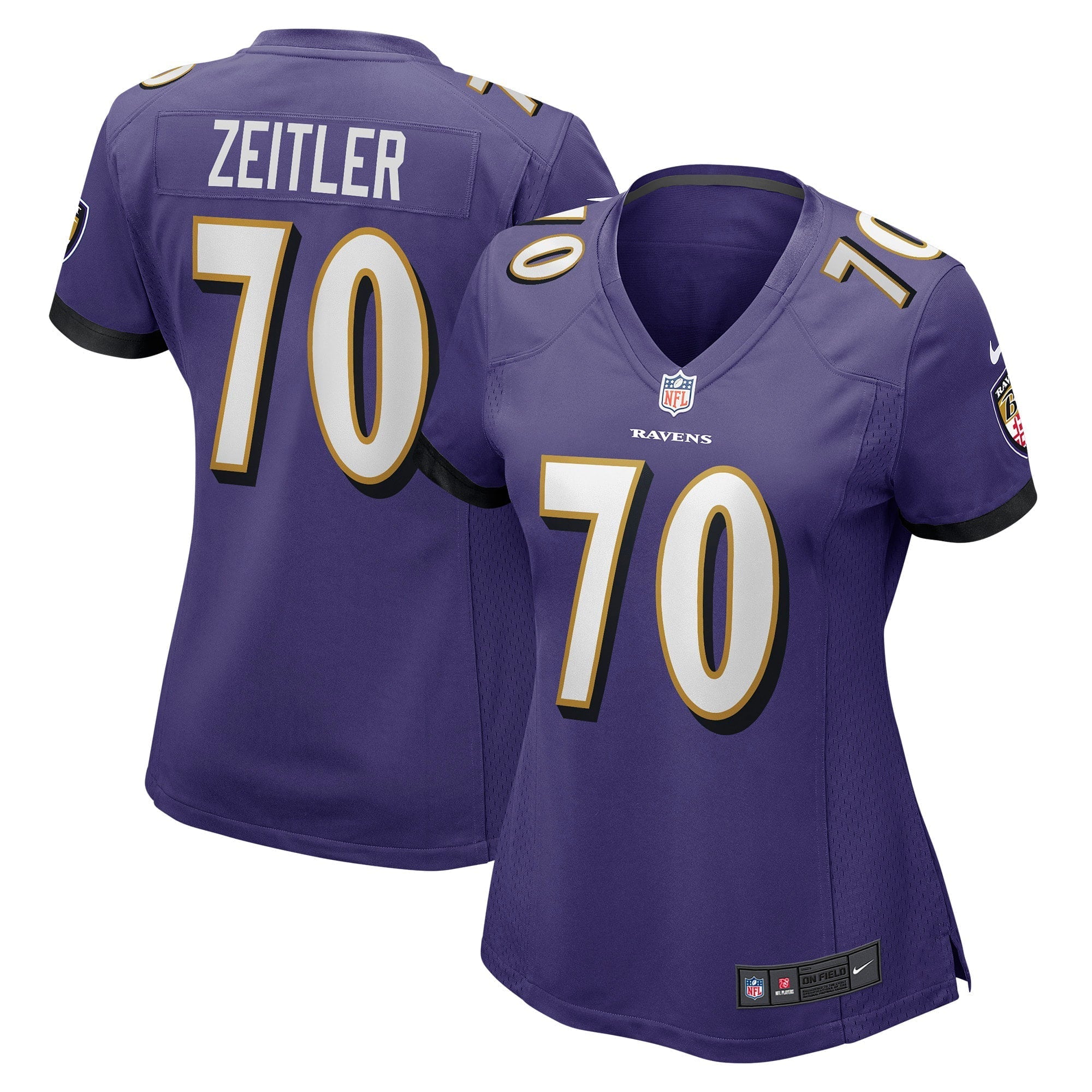 Women's Nike Kevin Zeitler Purple Baltimore Ravens Game Jersey - vstockx