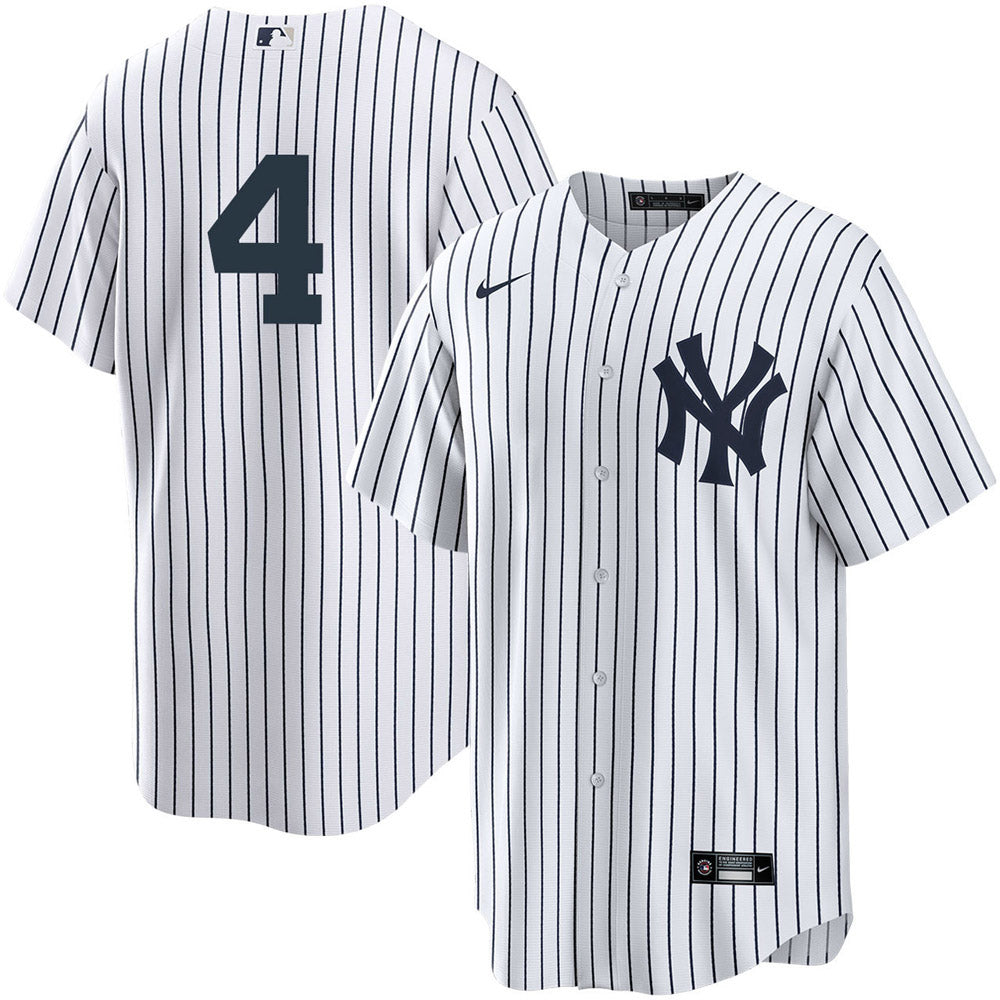 Youth New York Yankees Lou Gehrig Replica Home Jersey - White - vstockx