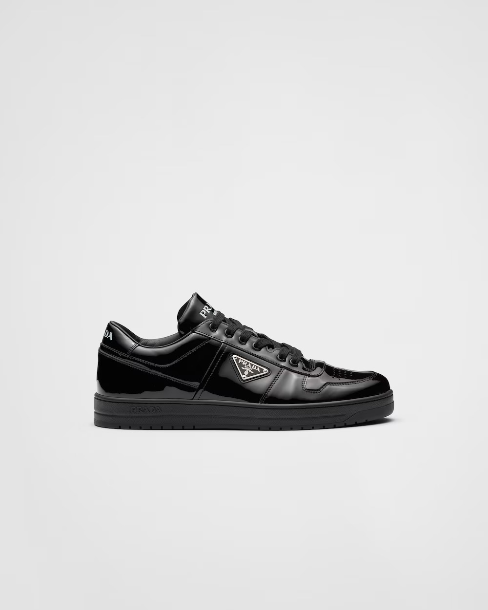 Prada Downtown patent leather sneakers Black - vstockx
