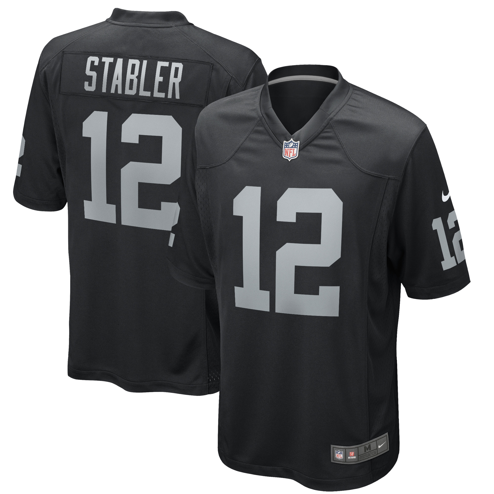 Ken Stabler Las Vegas Raiders Nike Game Retired Player Jersey - Black - vstockx