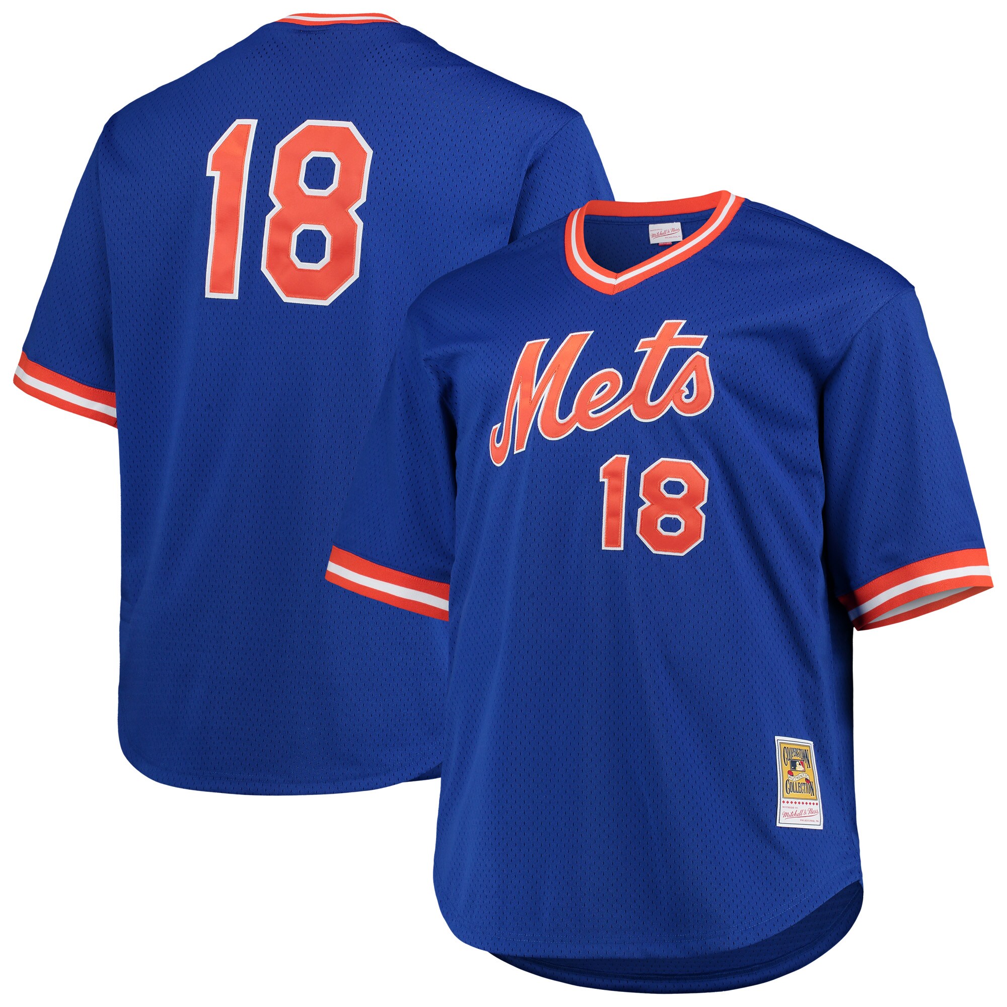 Darryl Strawberry New York Mets Mitchell & Ness Big & Tall Cooperstown Collection Mesh Batting Practice Jersey - Royal - vstockx